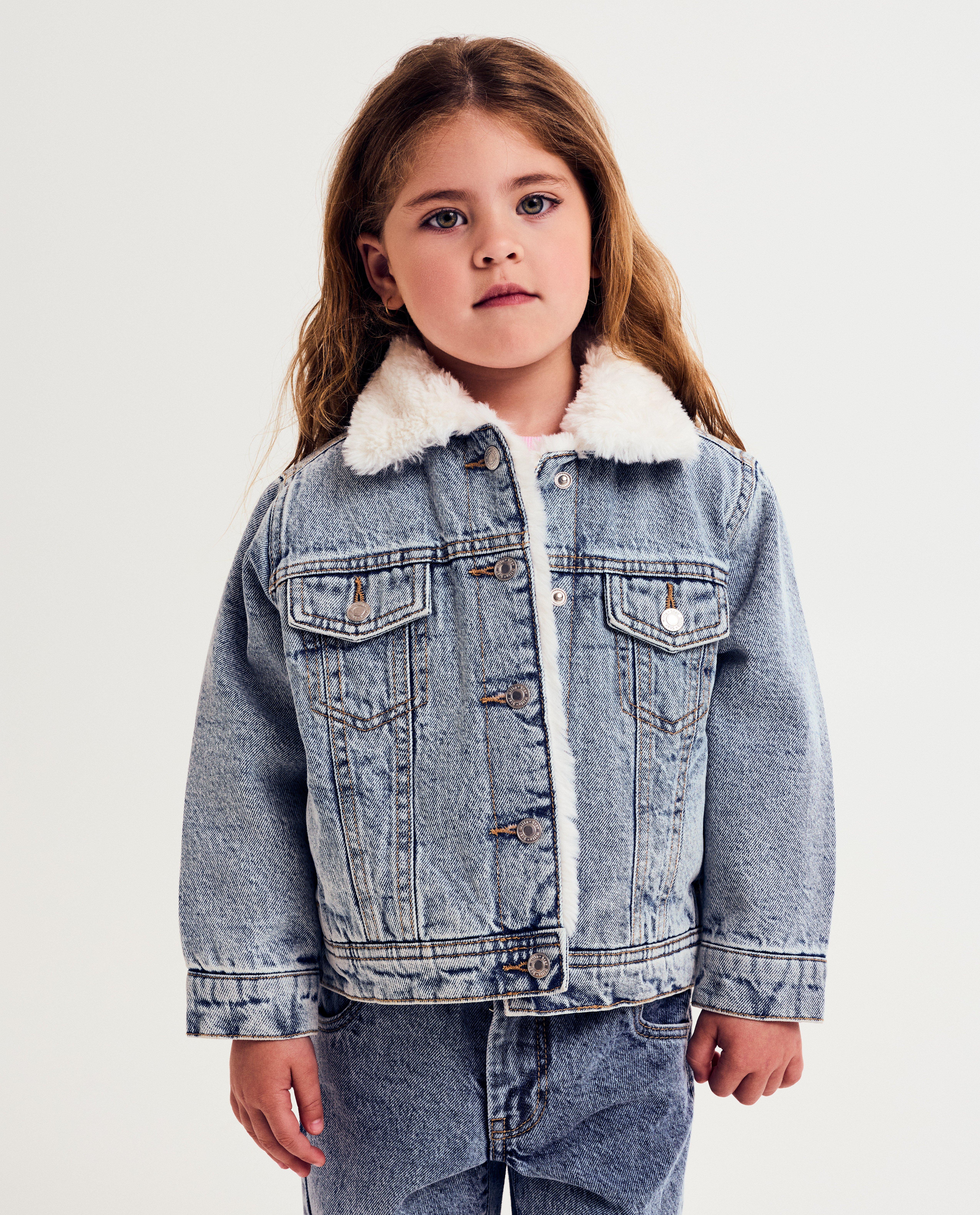 Gilet en jean avec doublure teddy