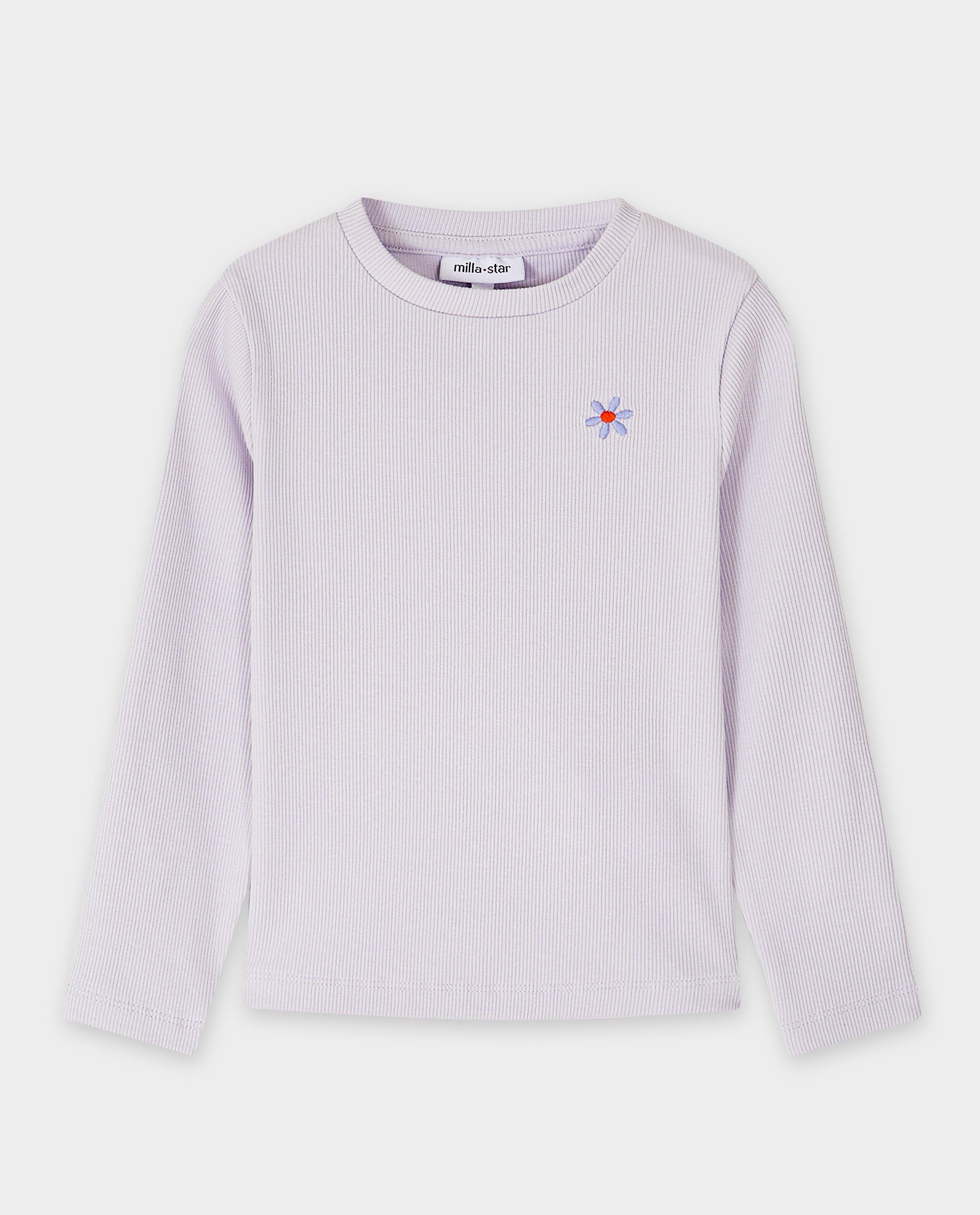 Longsleeve met geborduurde bloemen - null - Milla Star