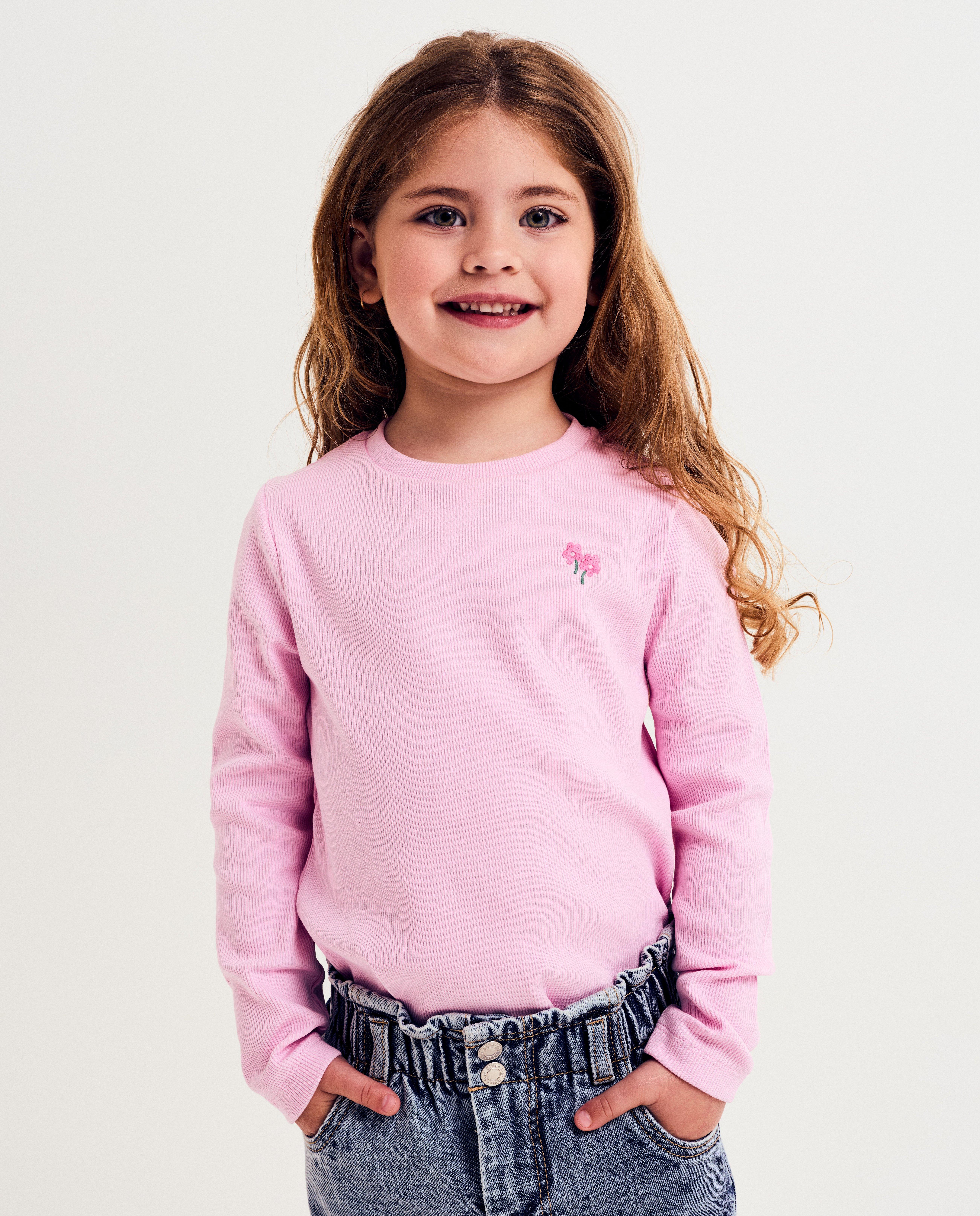 Longsleeve met geborduurde bloemen - null - Milla Star