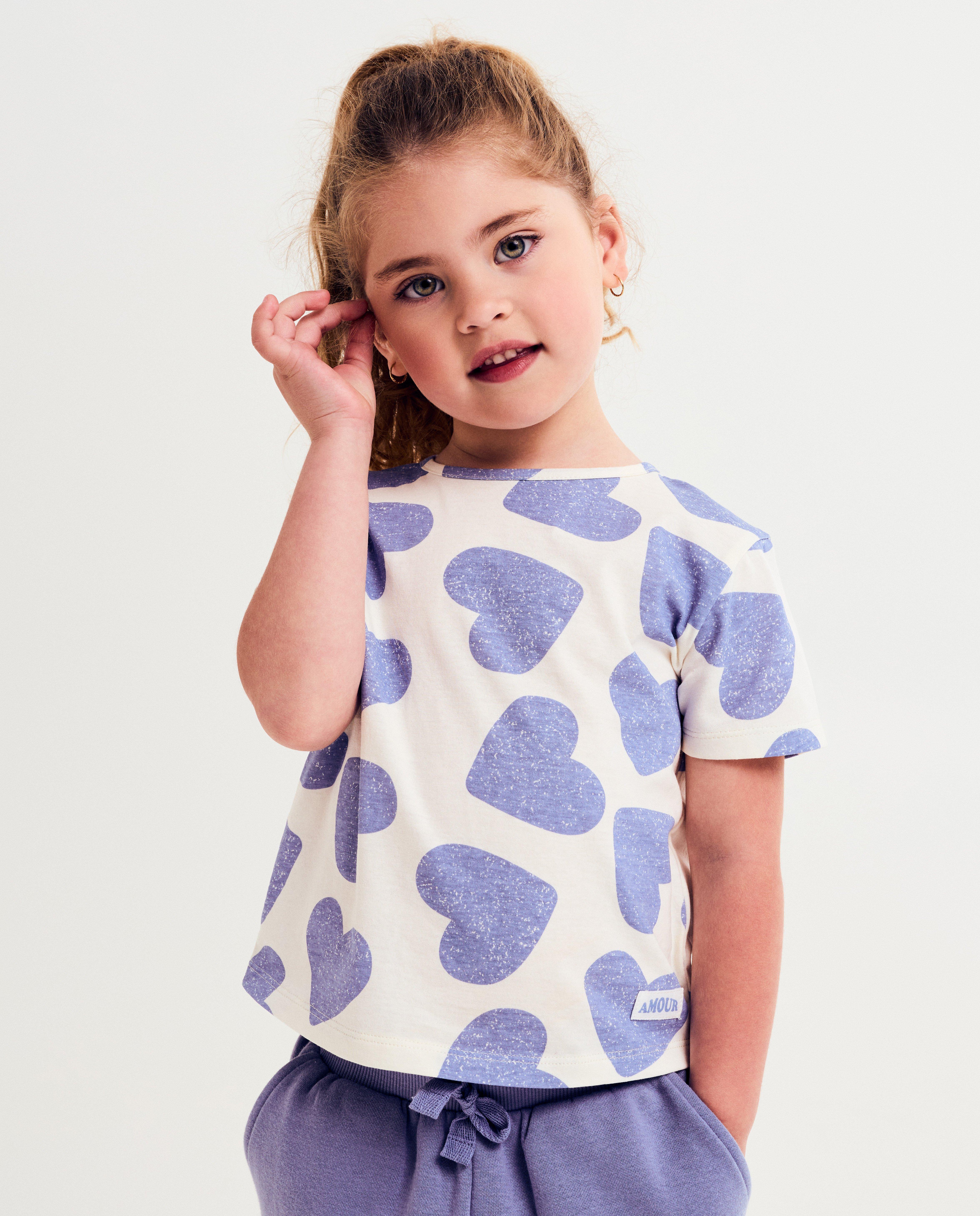 T-shirt met hartjesprint - null - Besties