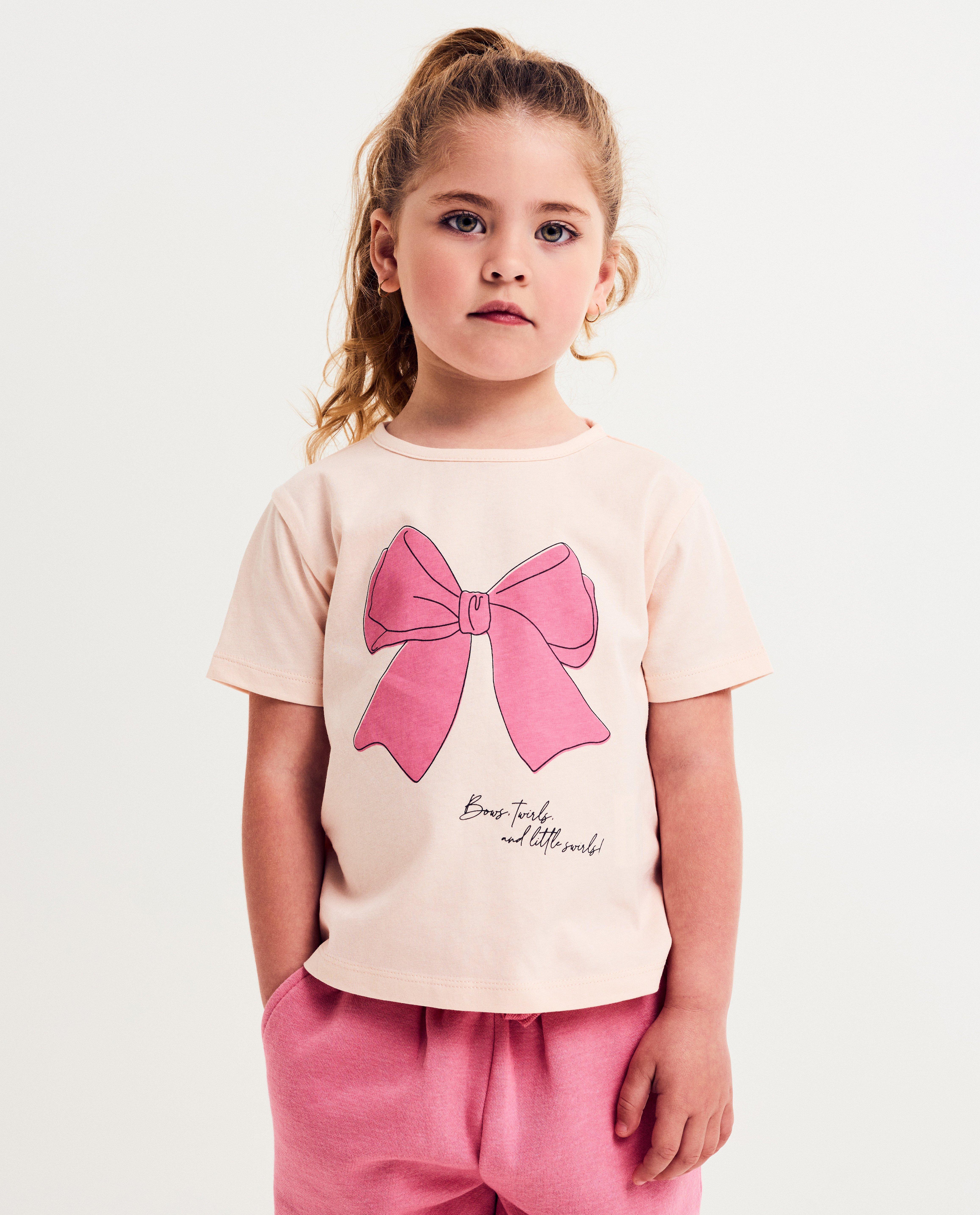 T-shirt met print strik - null - Besties