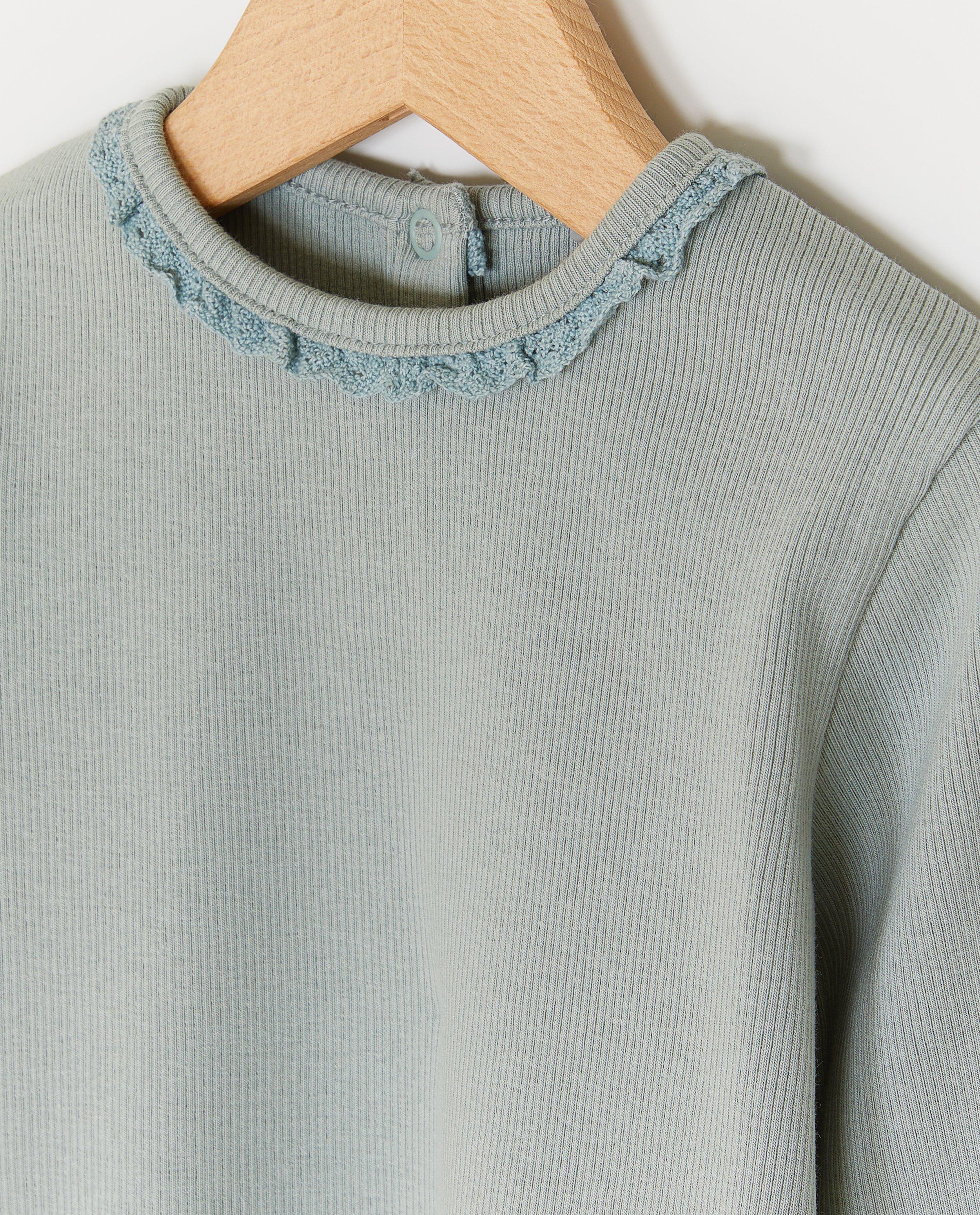 T-shirts - Longsleeve met fijne rib