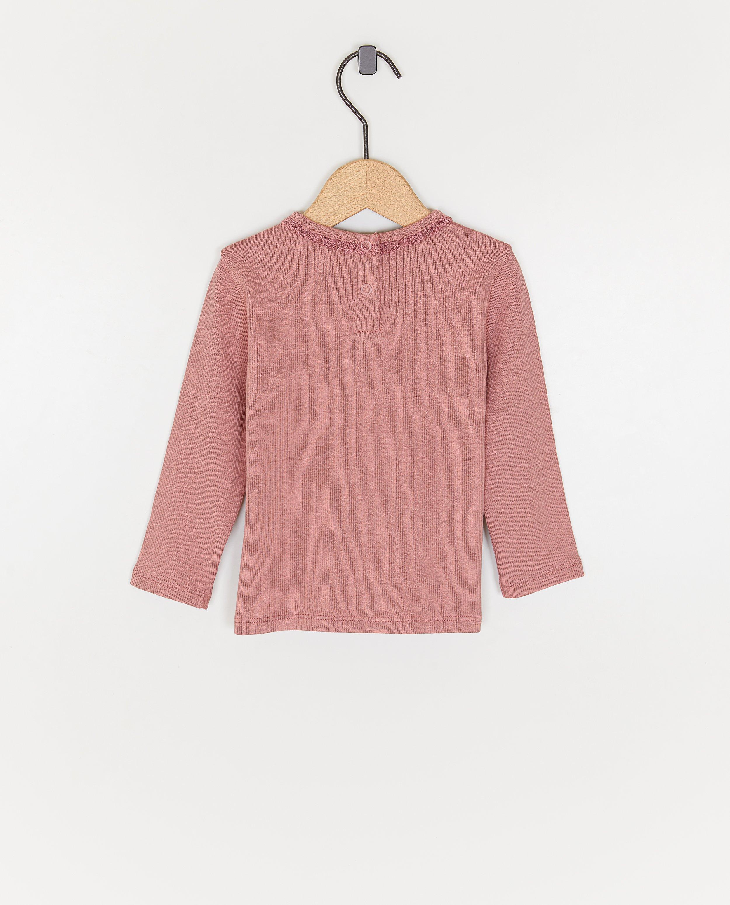 T-shirts - Longsleeve met fijne rib