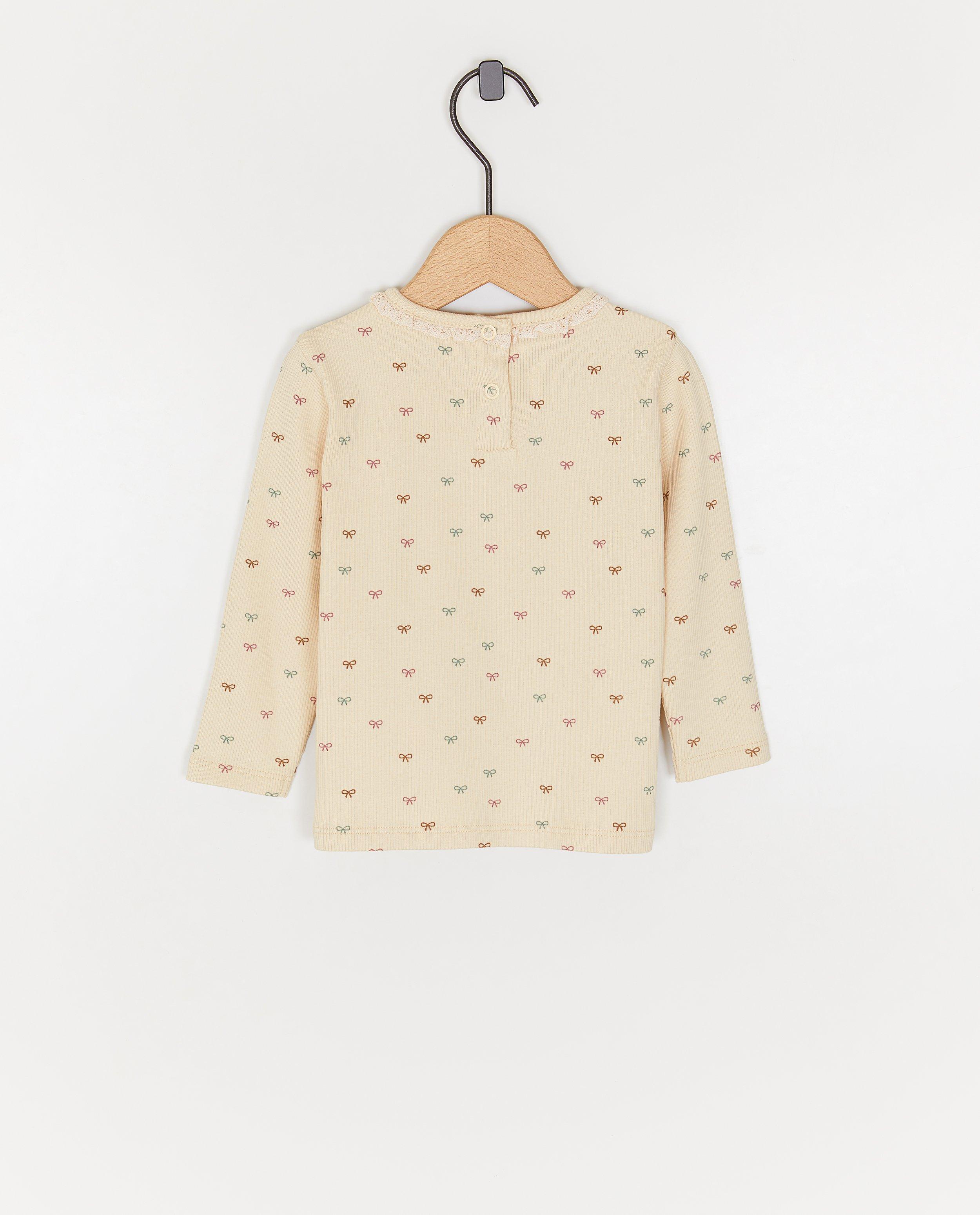 T-shirts - Longsleeve met kersenprint
