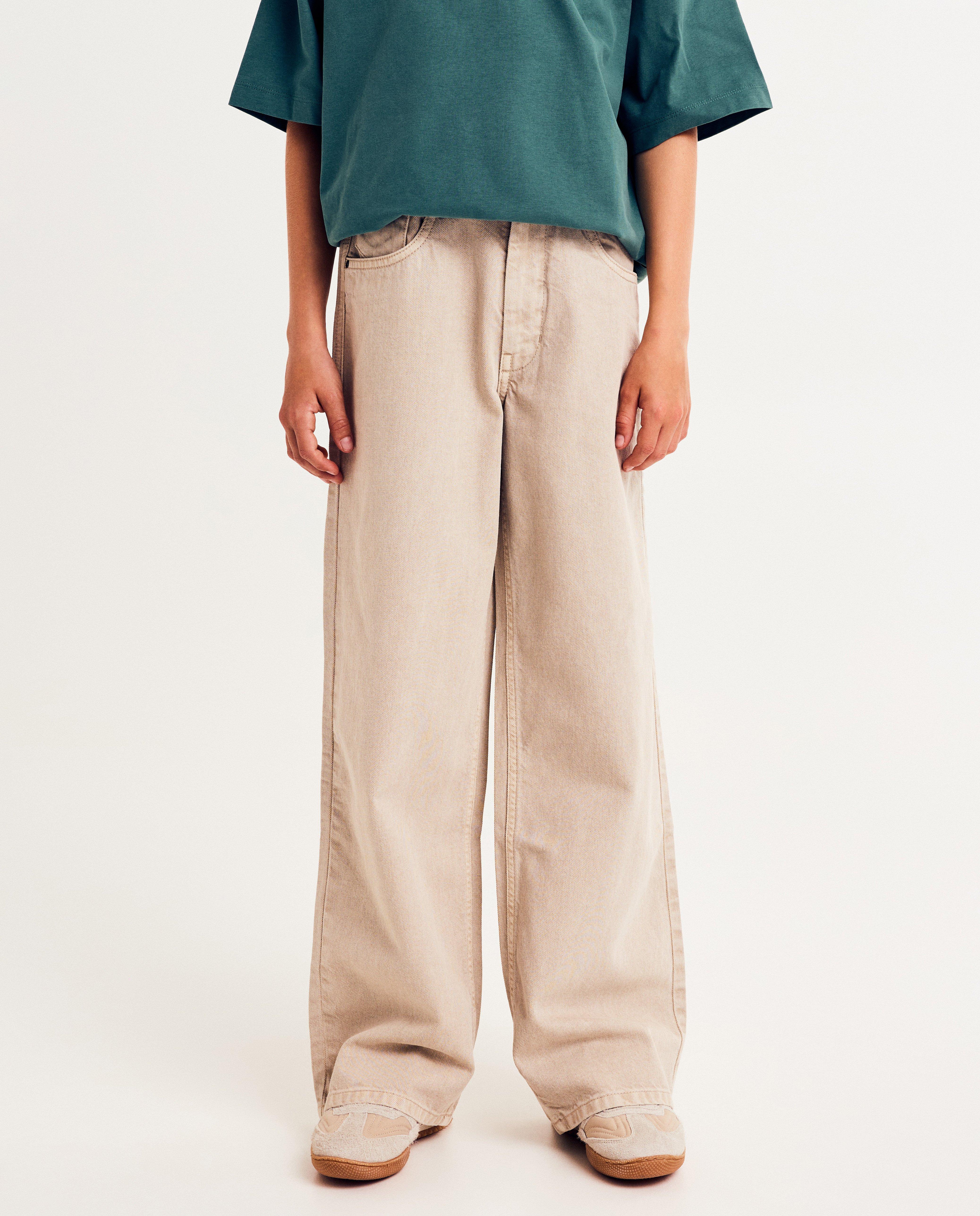 Broeken - Beige jeans, skater fit