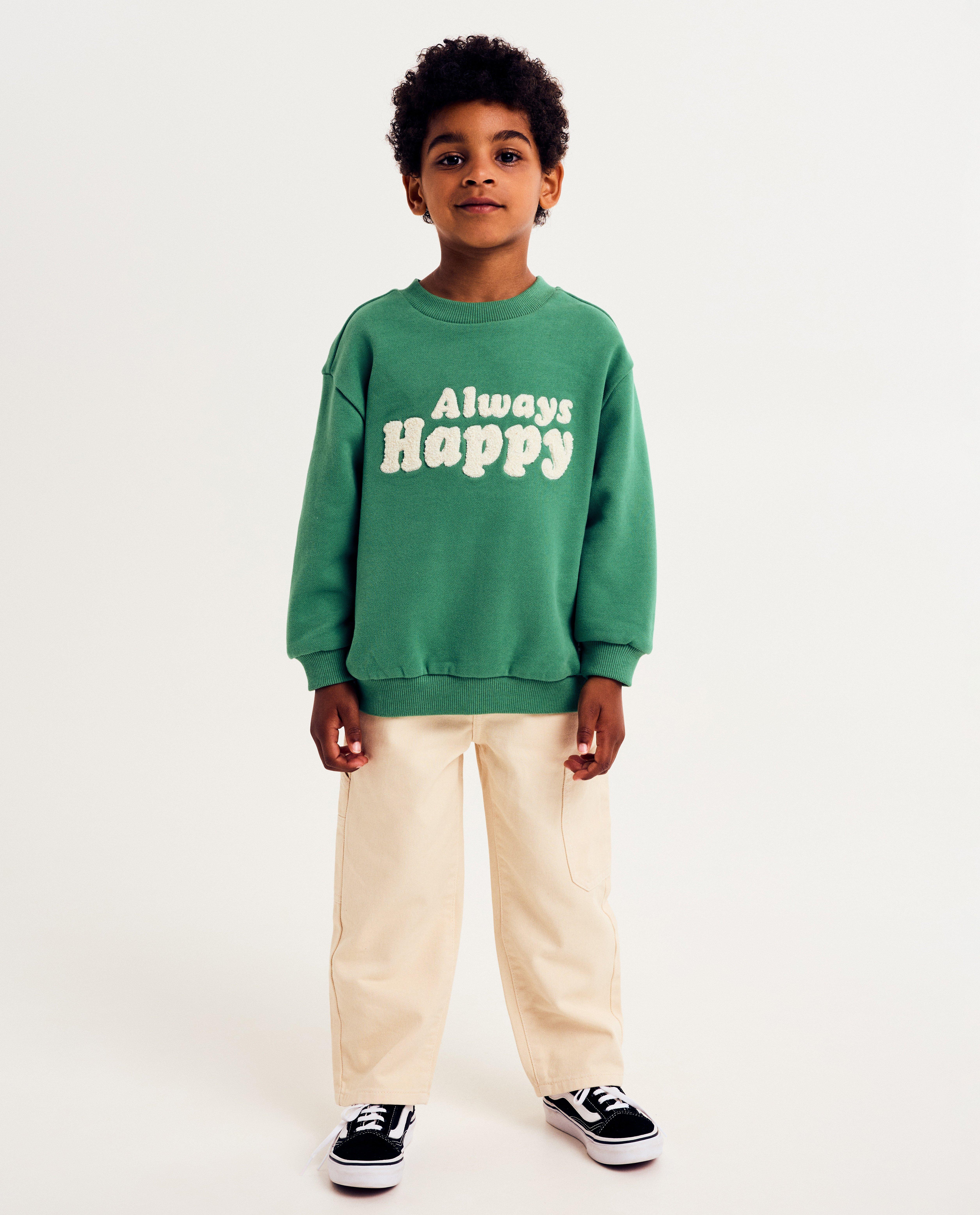 Sweaters - Sweater met opschrift van bouclé