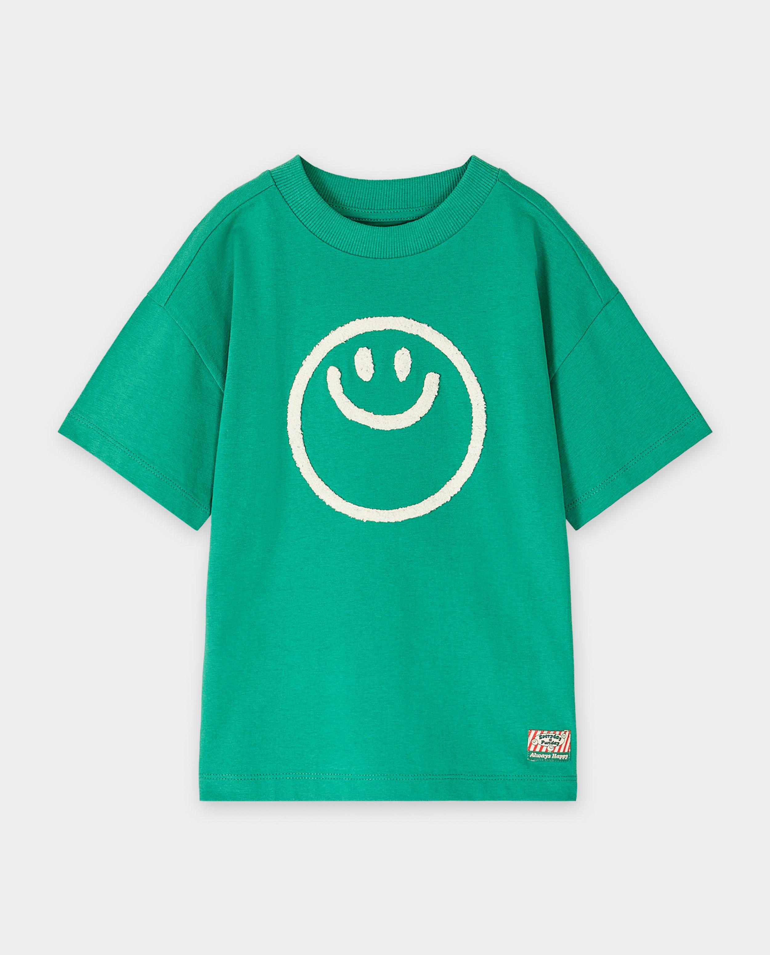 T-shirts - T-shirt met smiley van bouclé
