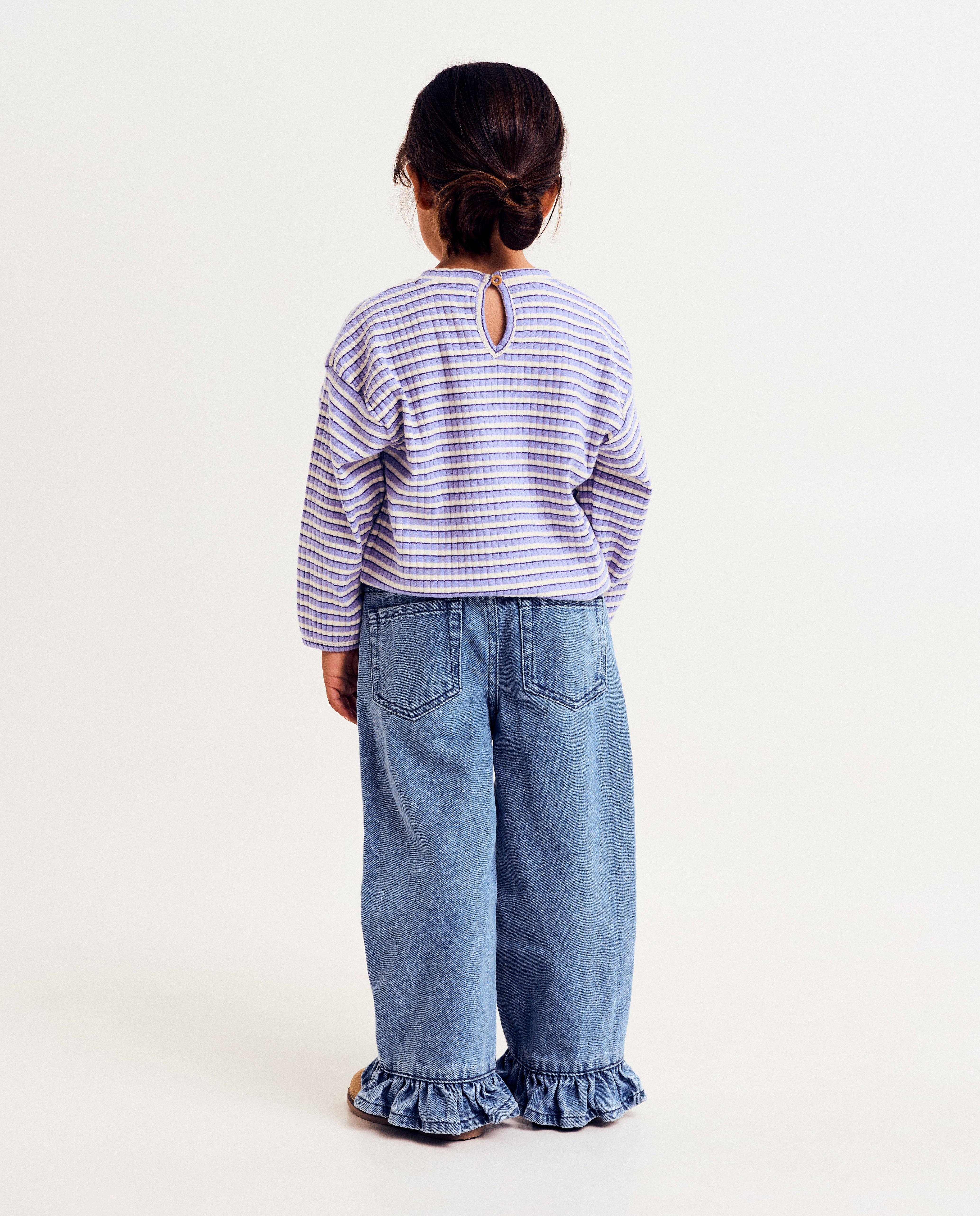 T-shirts - Longsleeve met geborduurde bloem
