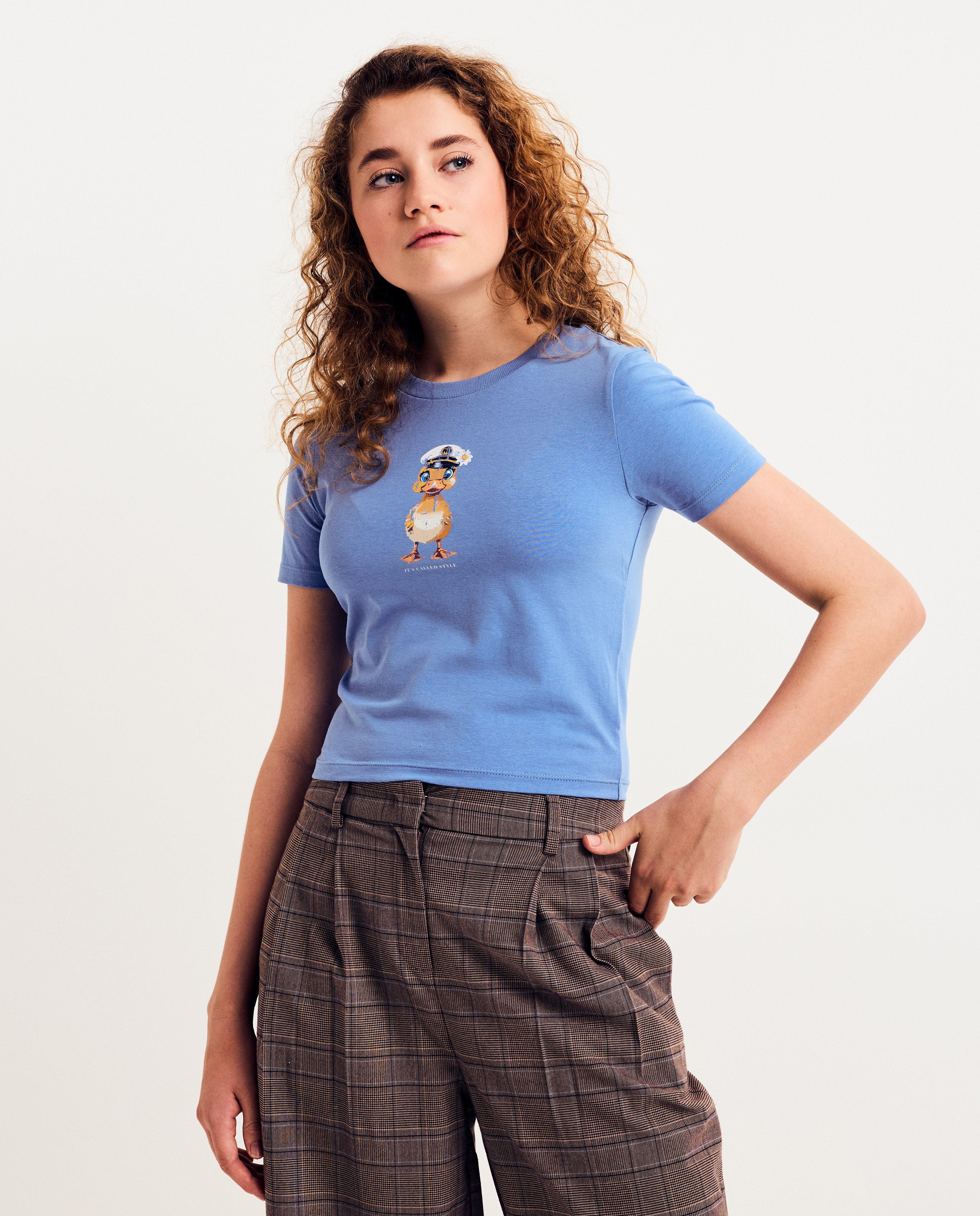T-shirt met print eend - null - Groggy