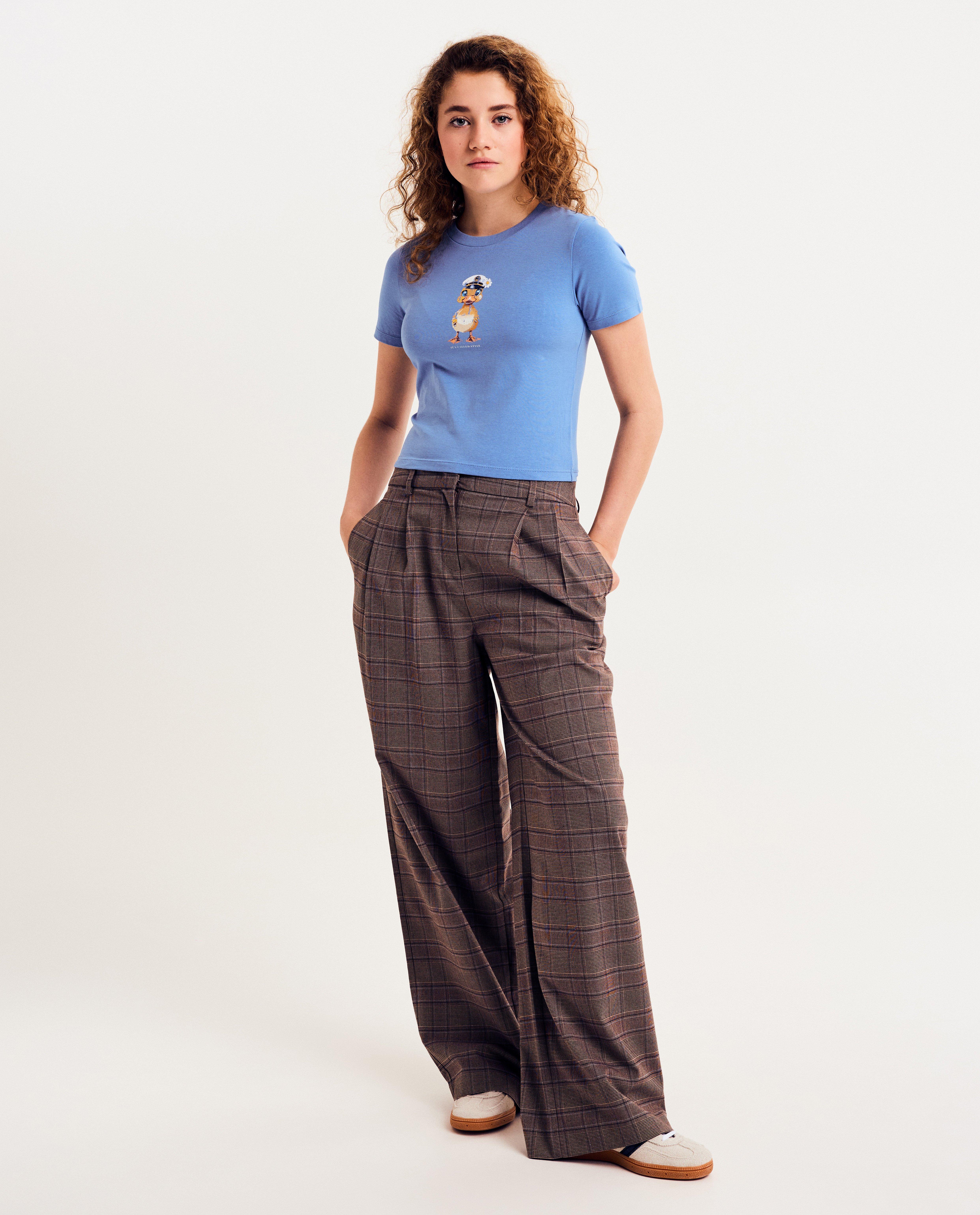 Broek met ruiten, wide fit - null - Groggy