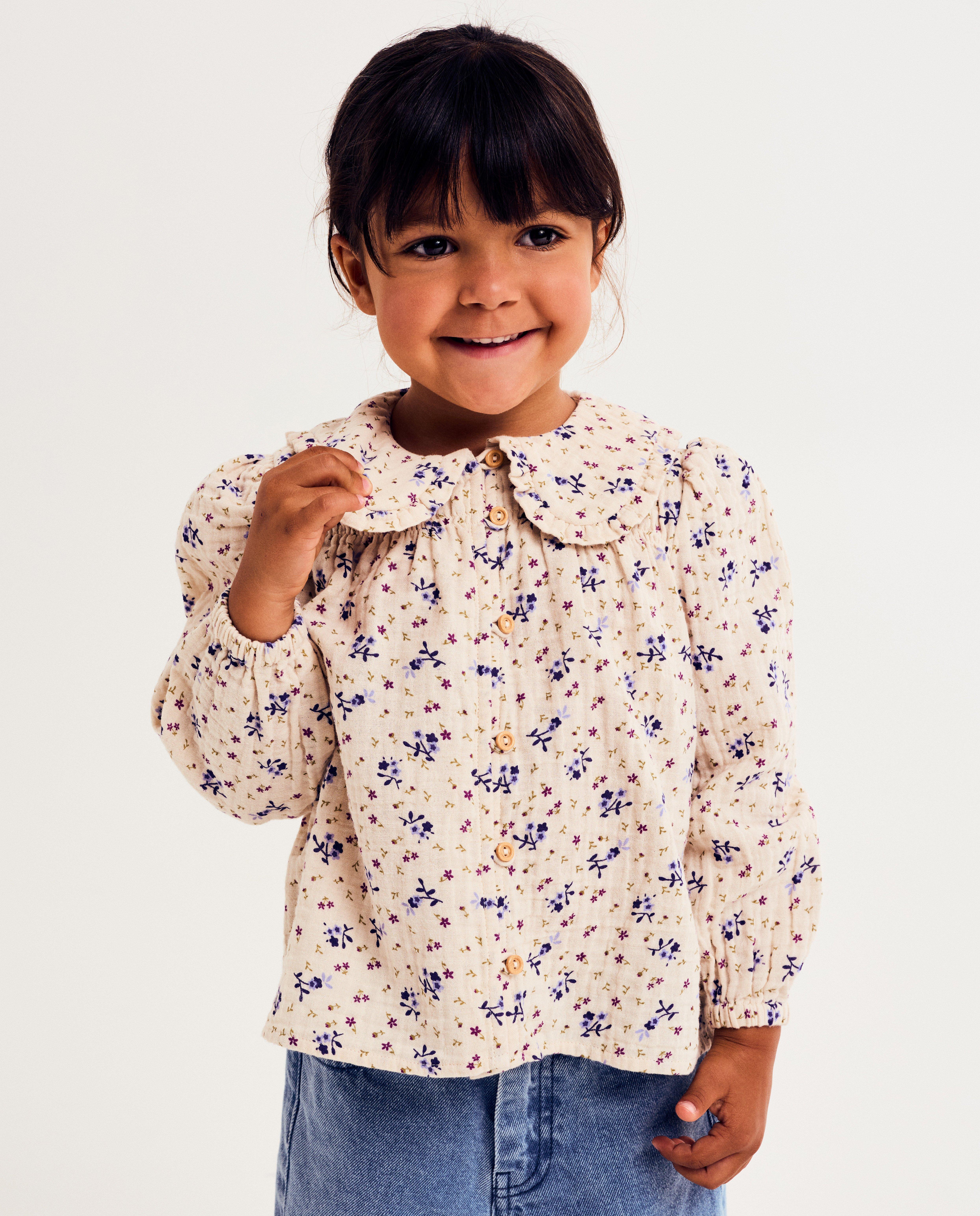 Blouse met claudinekraag