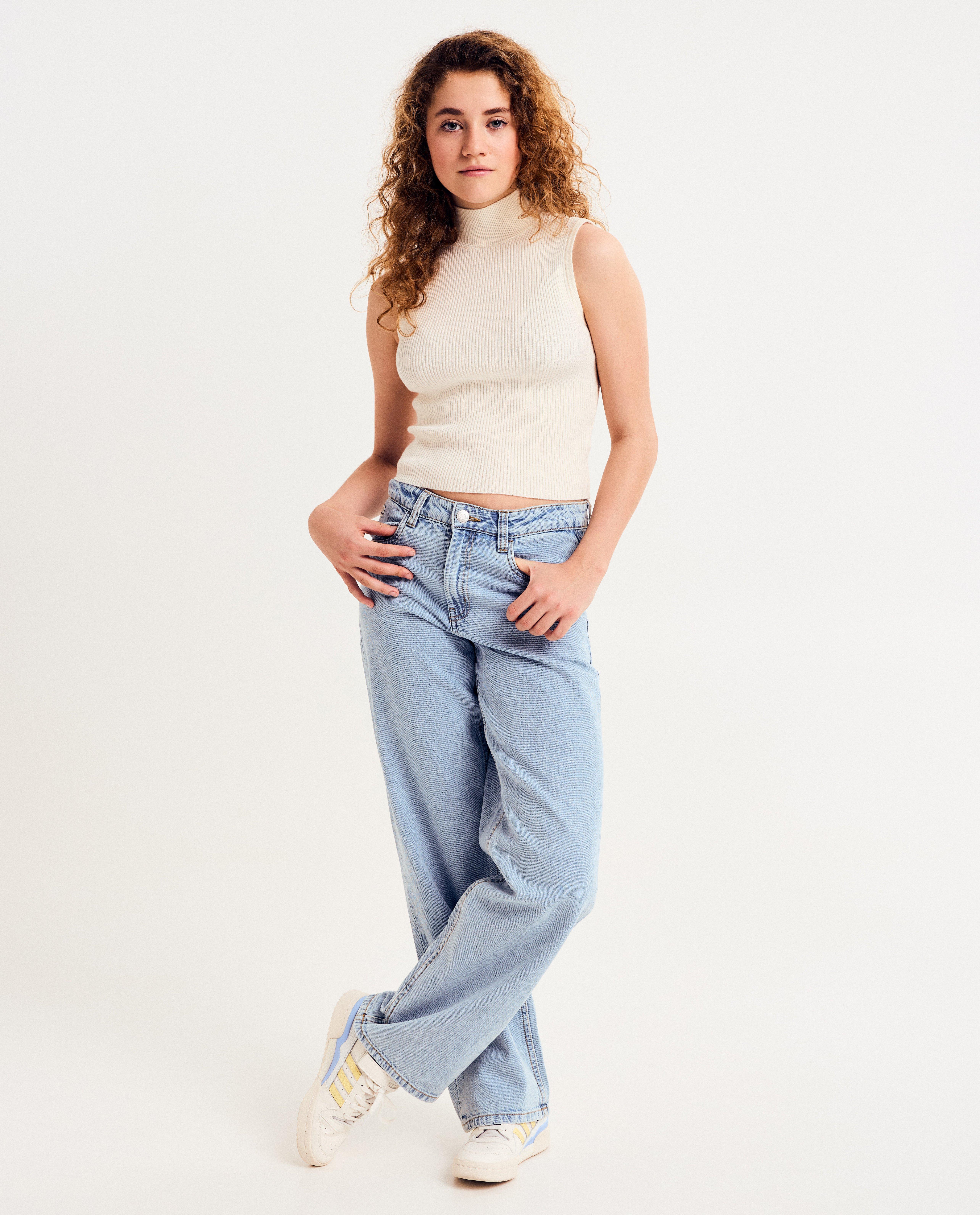 Blauwe jeans, straight fit - null - Groggy