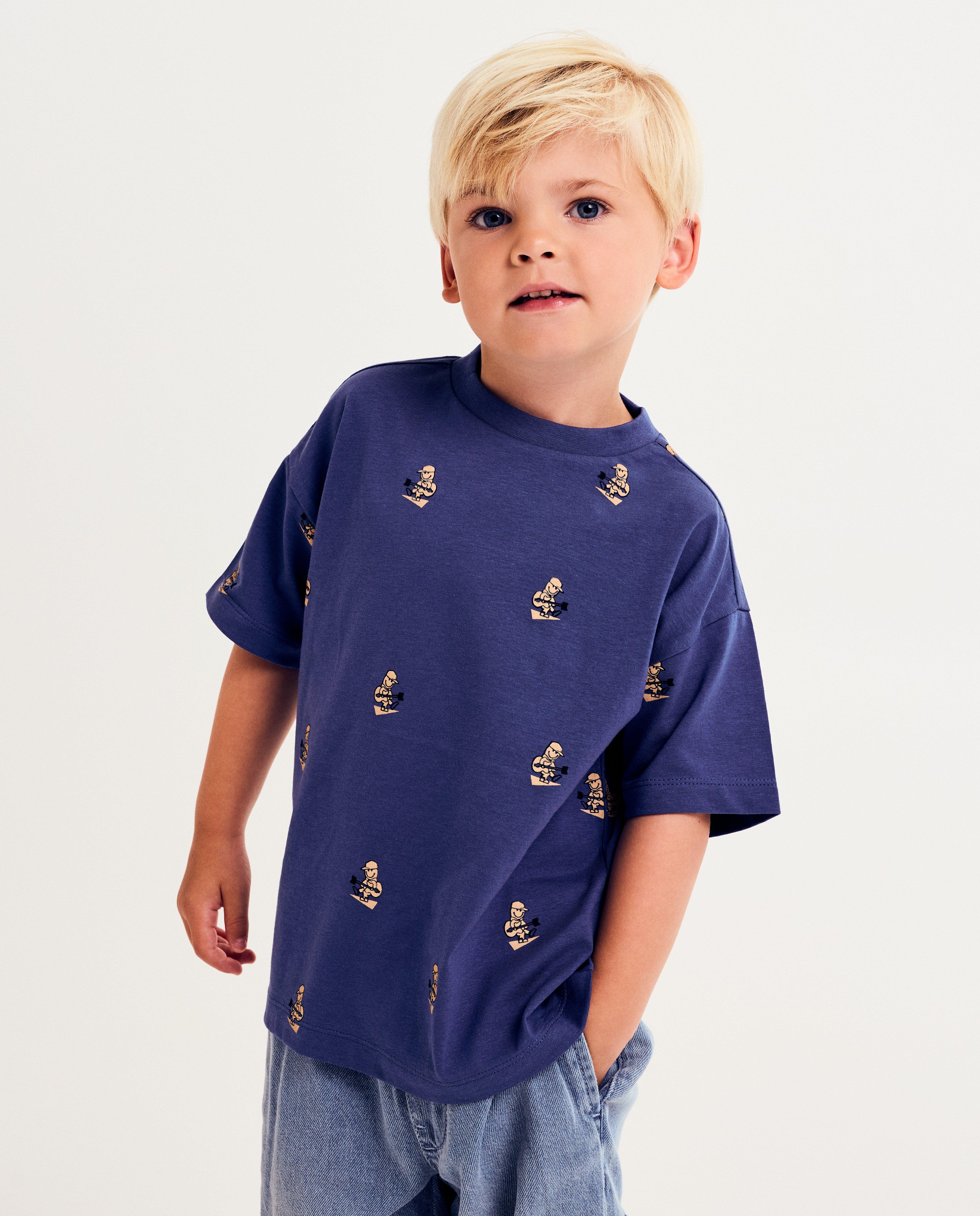 T-shirt &agrave; imprim&eacute; - D&eacute;tails du produit - bleu - image num&eacute;ro 1