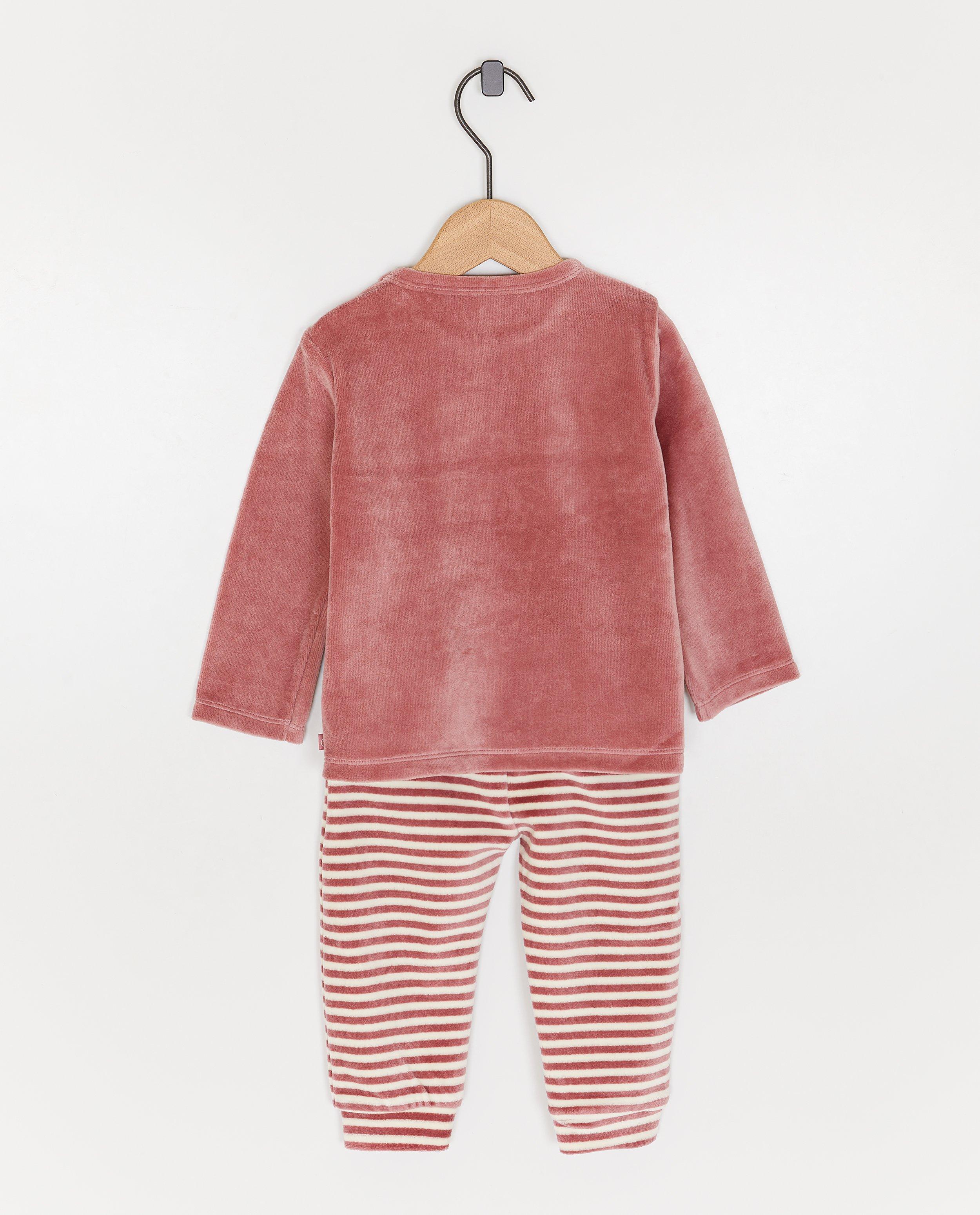 Nachtkleding - Fluwelen pyjama met bouclé kersen