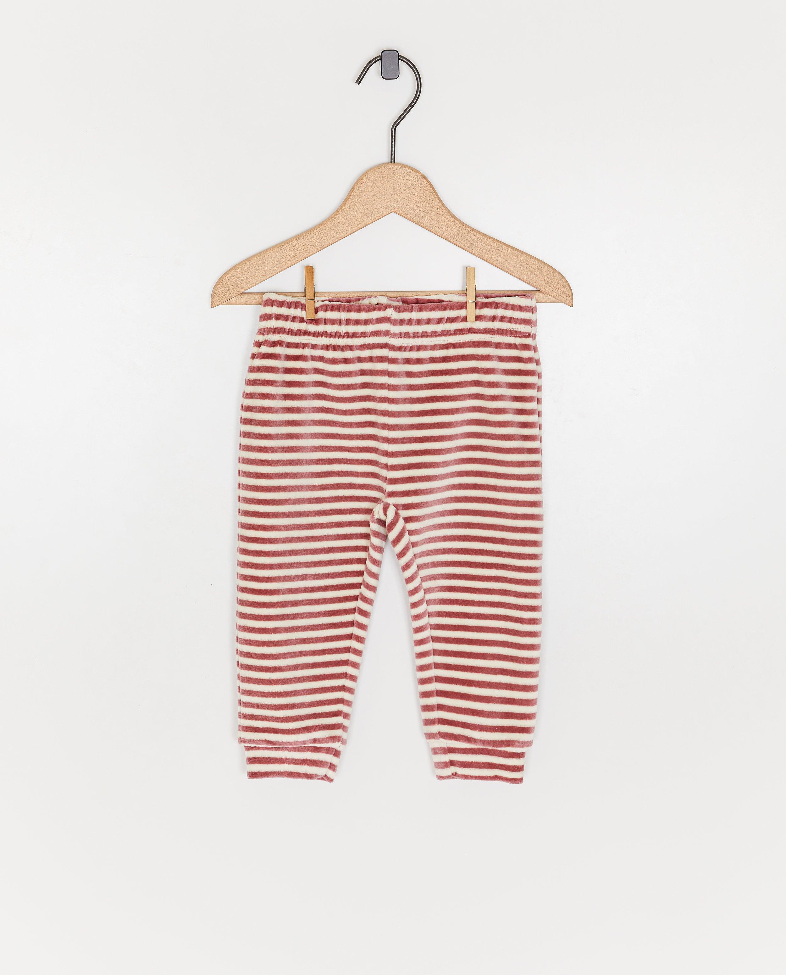 Nachtkleding - Fluwelen pyjama met bouclé kersen