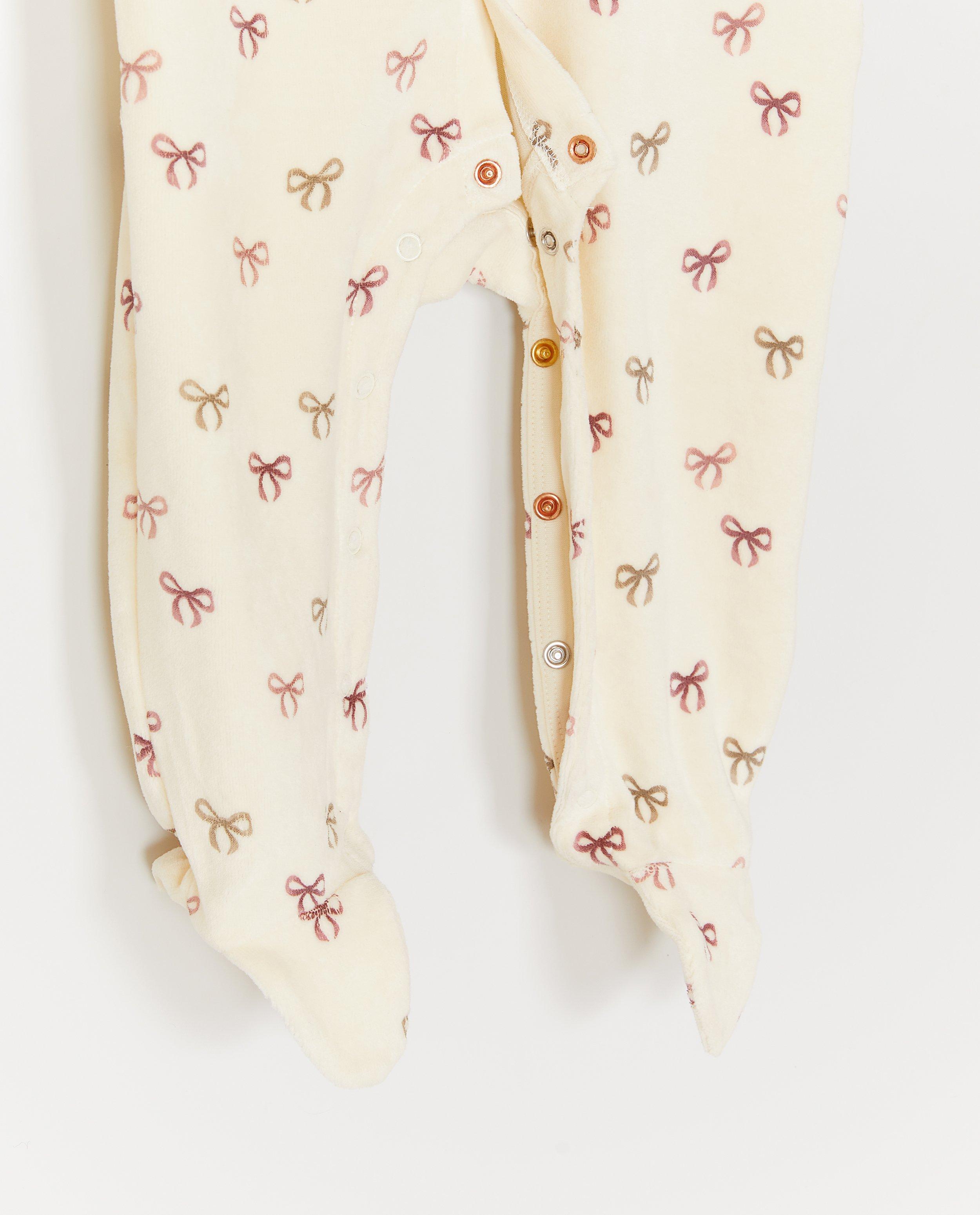 Nachtkleding - Fluwelen pyjama met voetjes