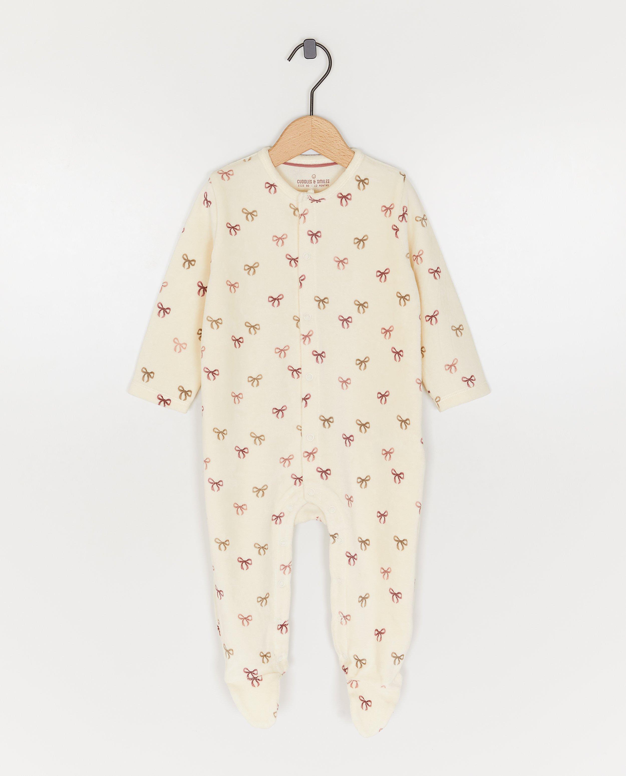 Fluwelen pyjama met voetjes