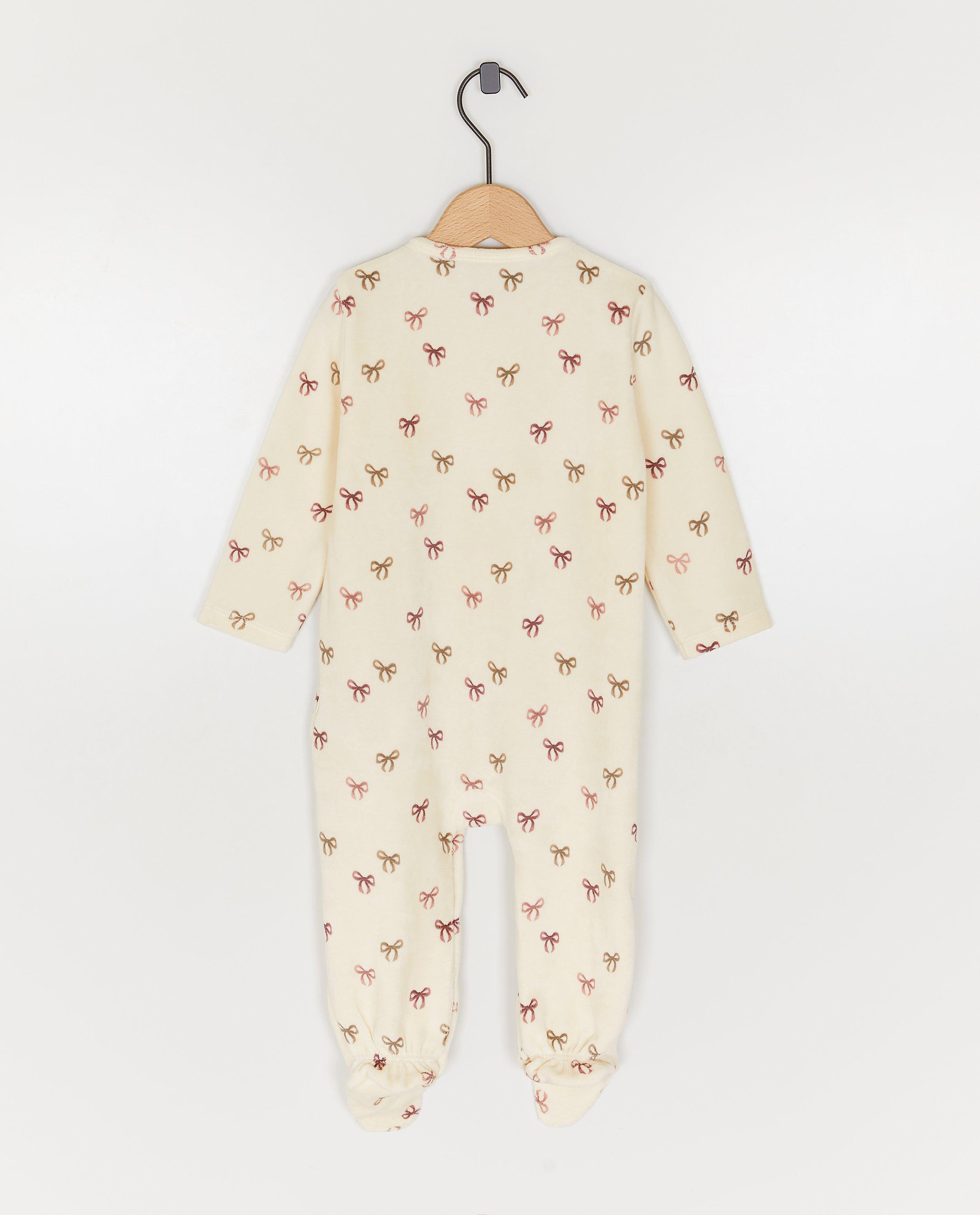Nachtkleding - Fluwelen pyjama met voetjes