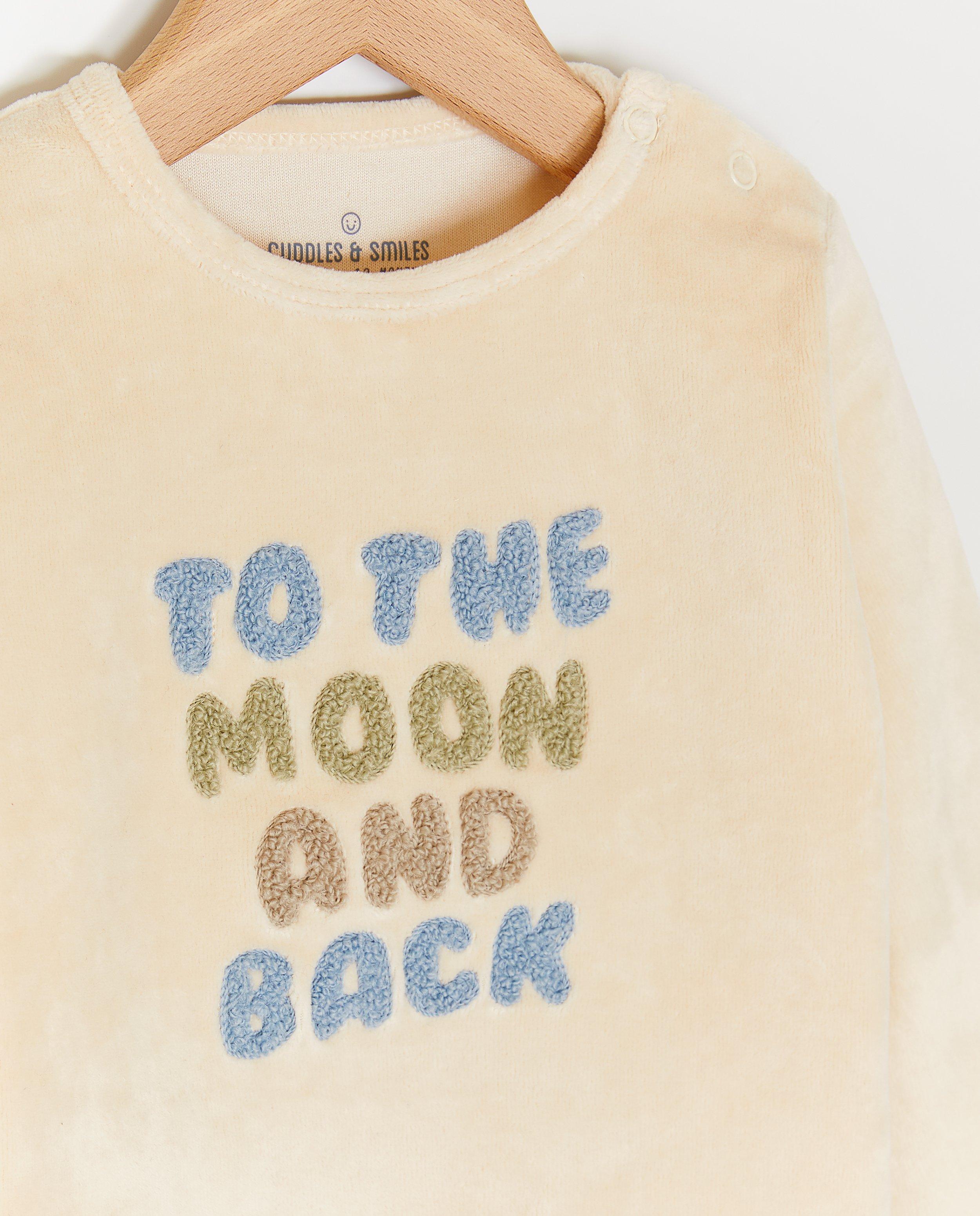 Nachtkleding - Pyjama met opschrift van bouclé