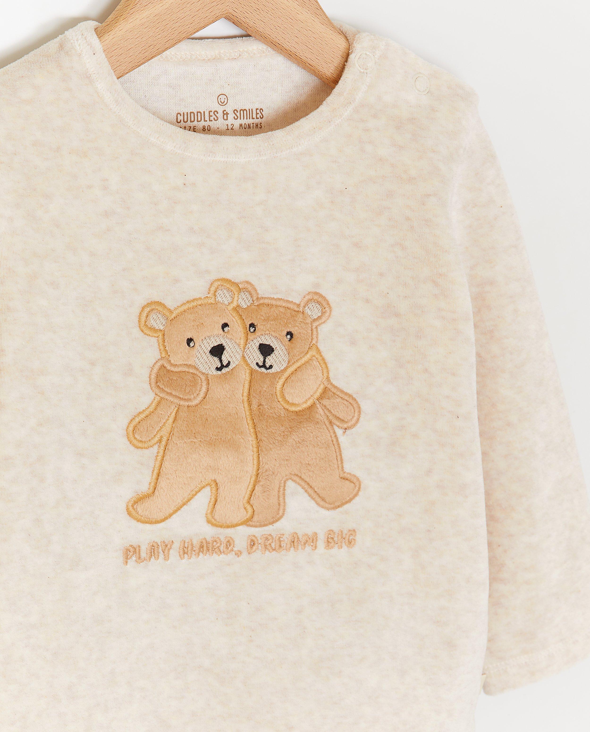 Nachtkleding - Pyjama met beren van bouclé