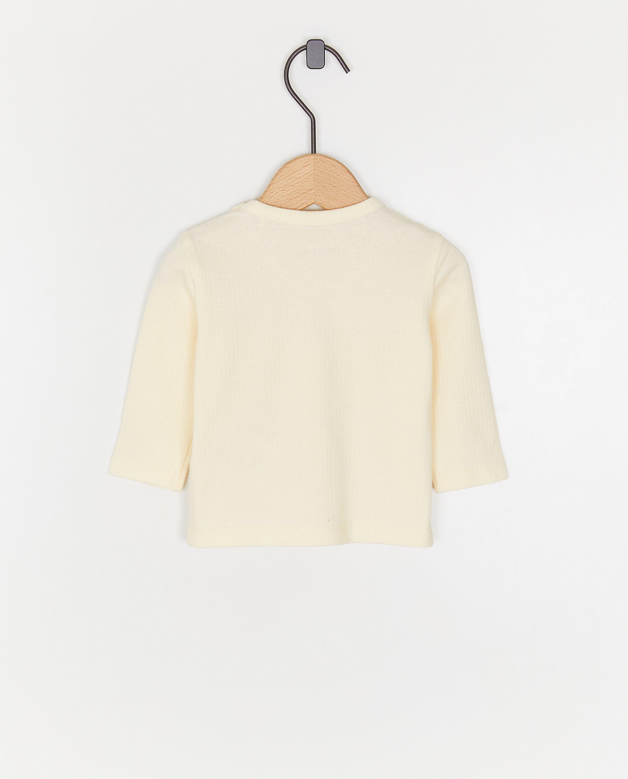 T-shirts - Longsleeve met geborduurd bloempje