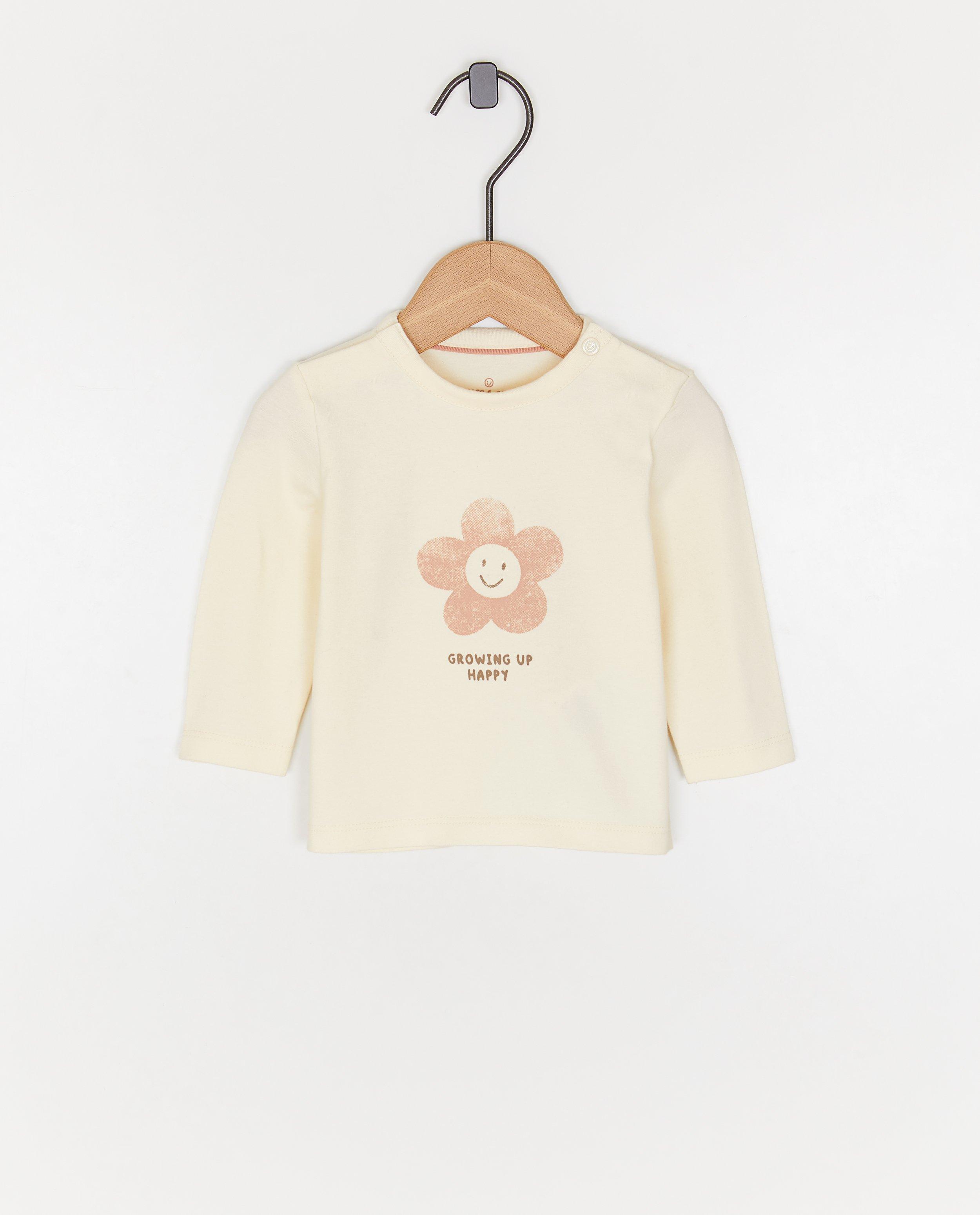 Longsleeve met print bloem - null - Newborn 50-68