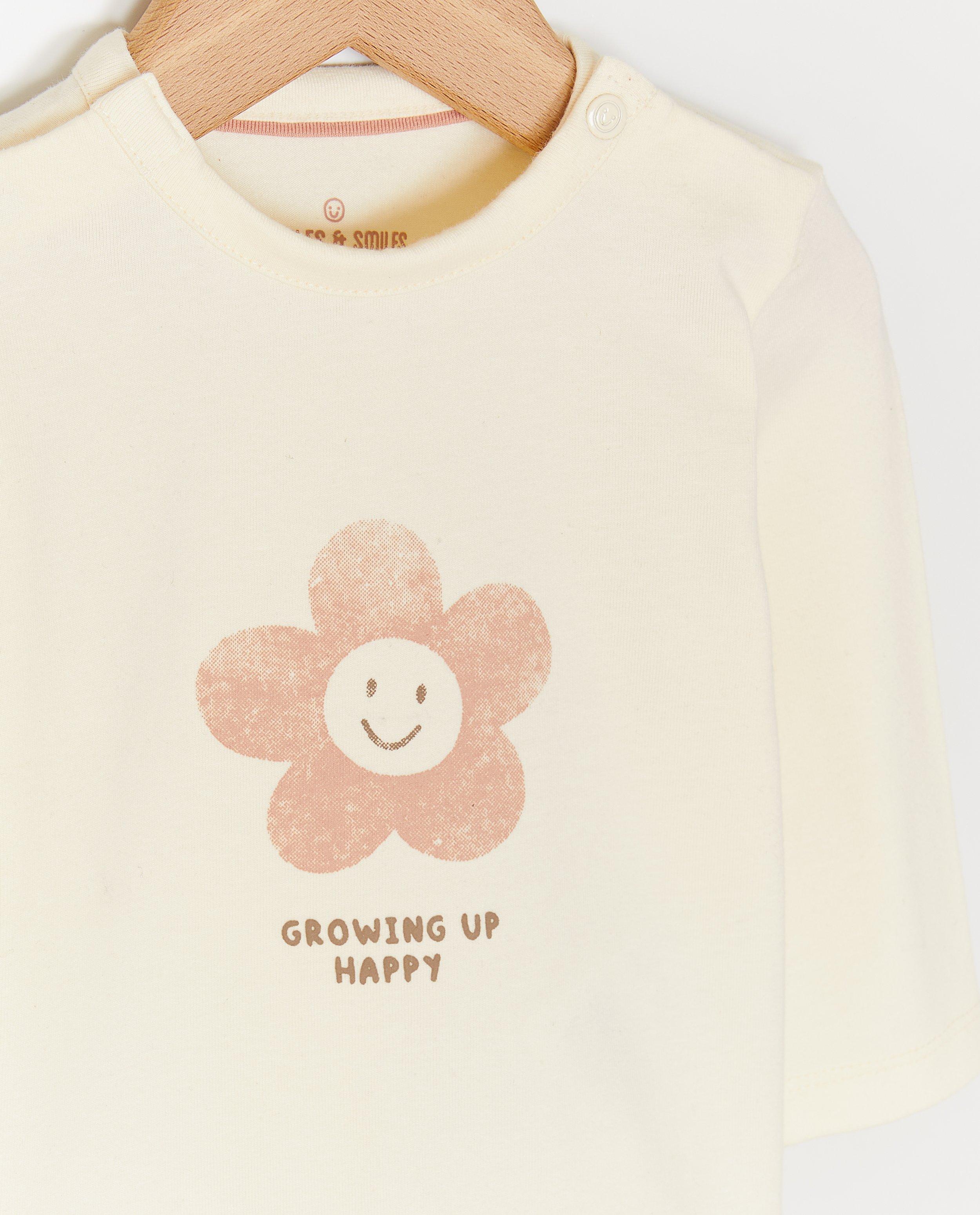 T-shirts - Longsleeve met print bloem