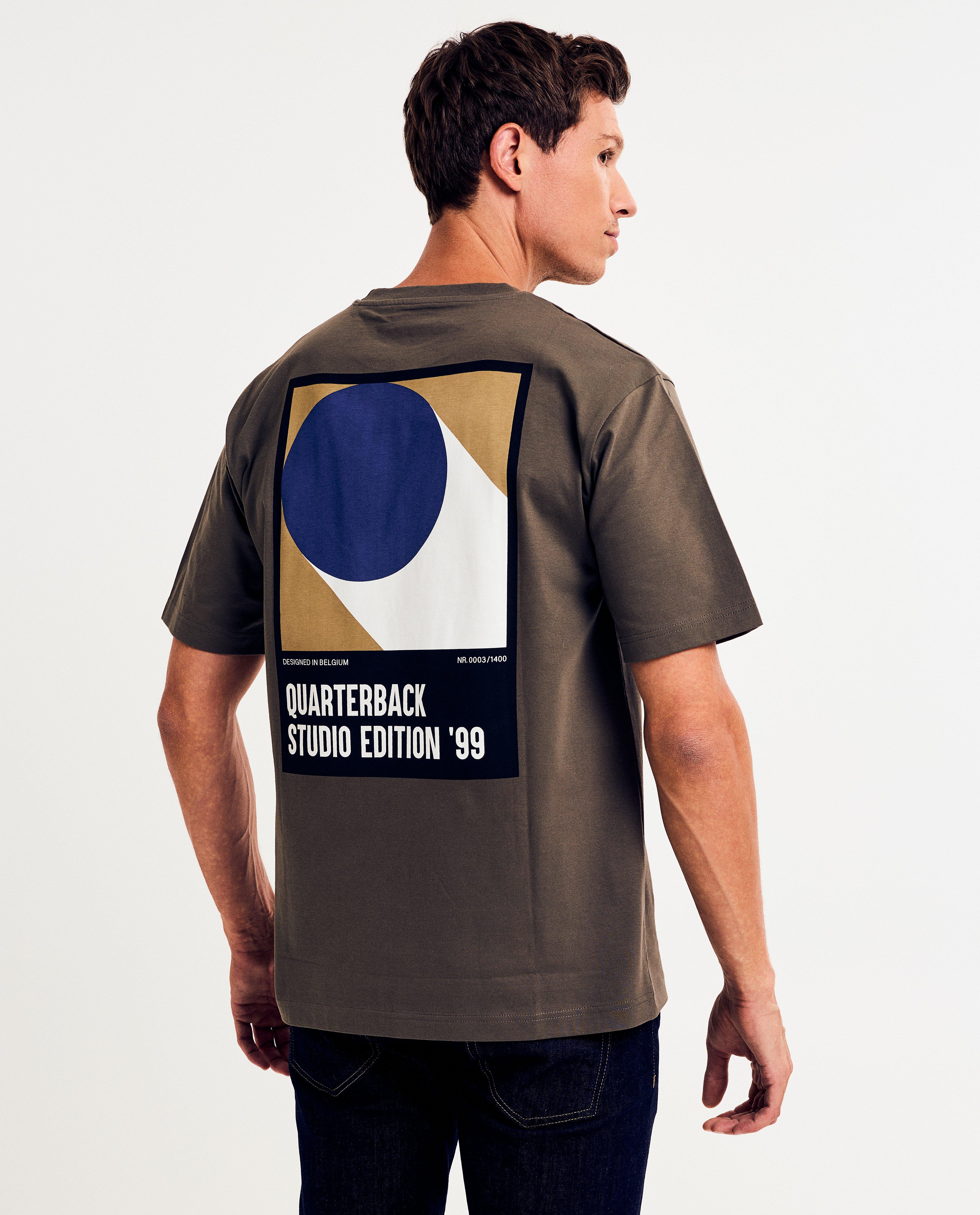 T-shirt met backprint, oversized fit - null - Quarterback