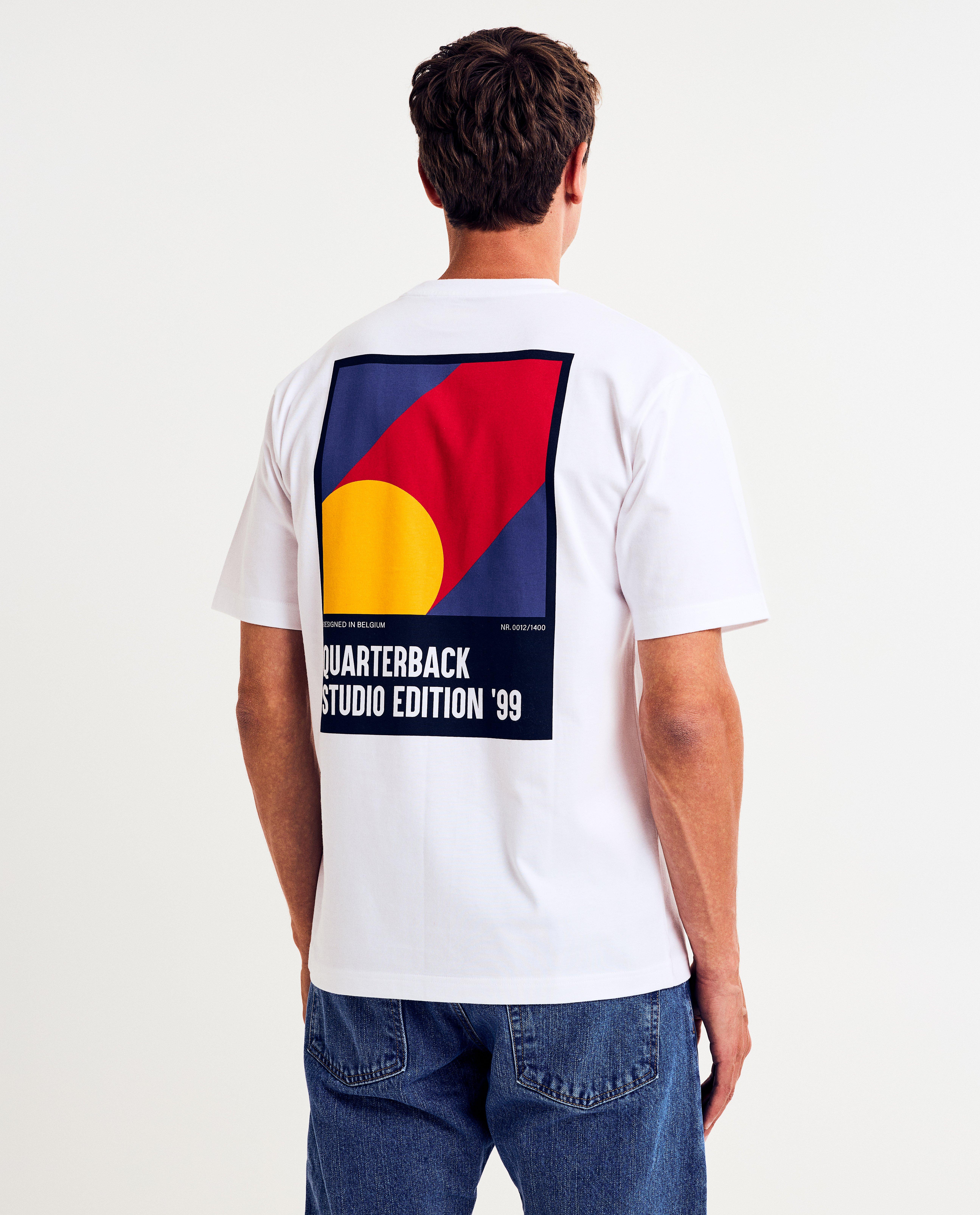 T-shirt met backprint, oversized fit - null - Quarterback
