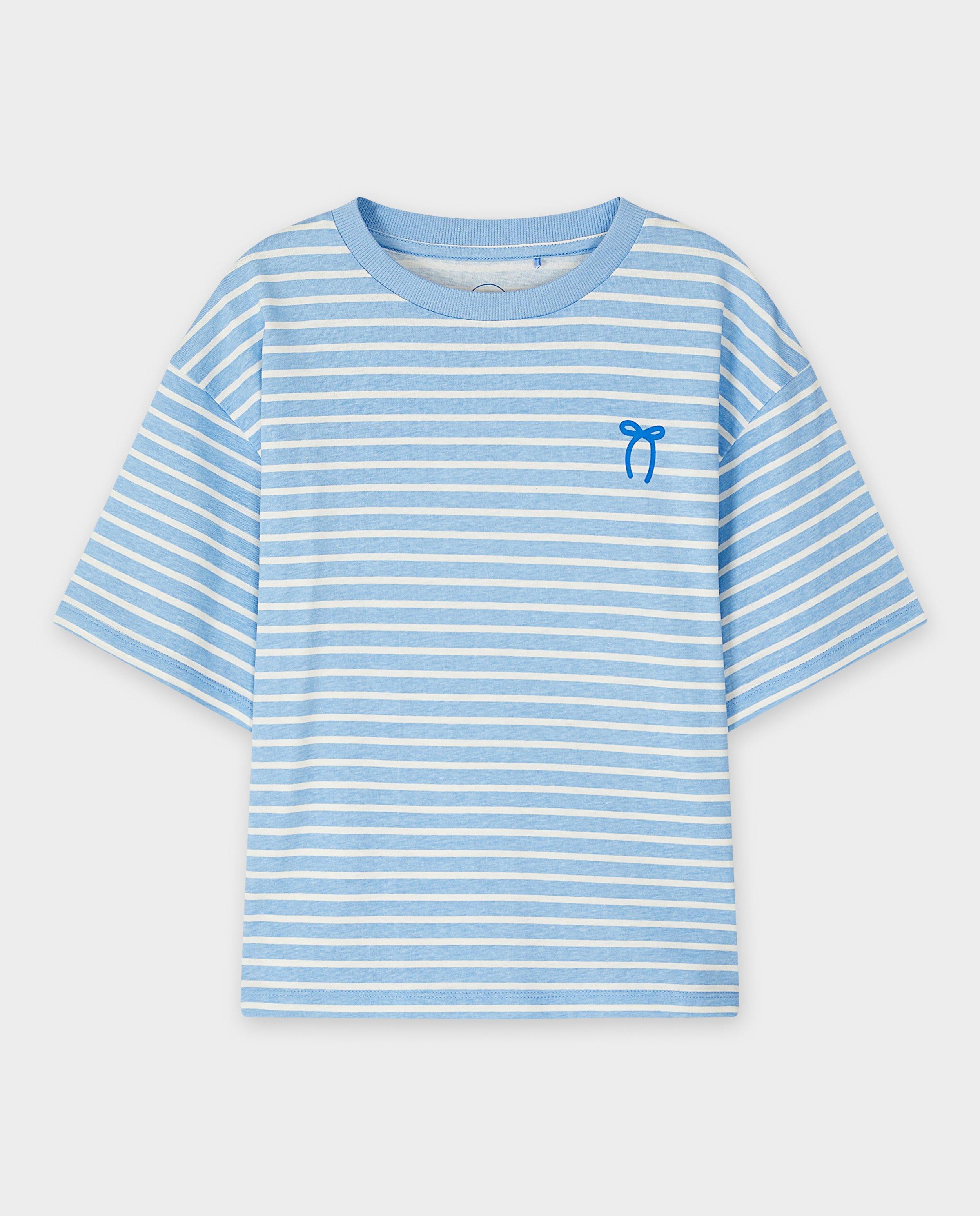 T-shirts - Gestreept T-shirt met kleine print strik