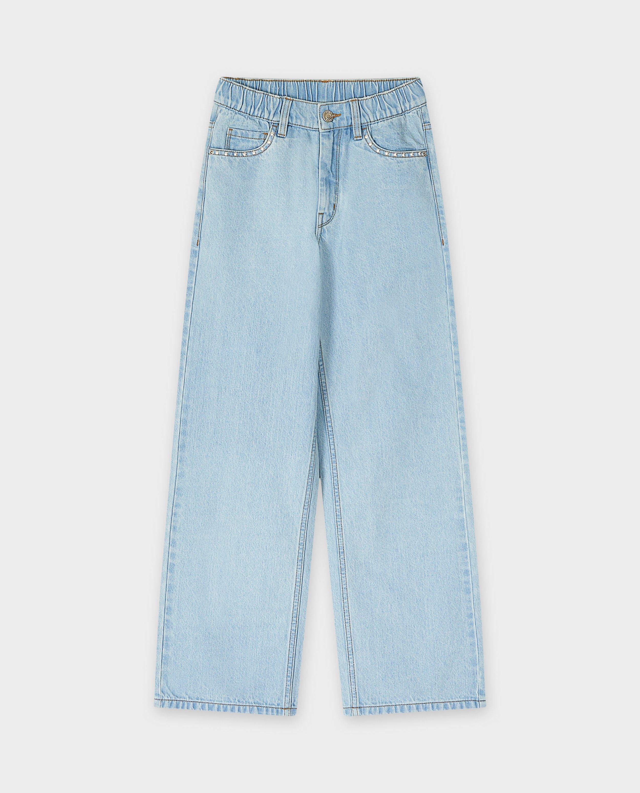 Jeans - Jeans met strass-steentjes, straight fit