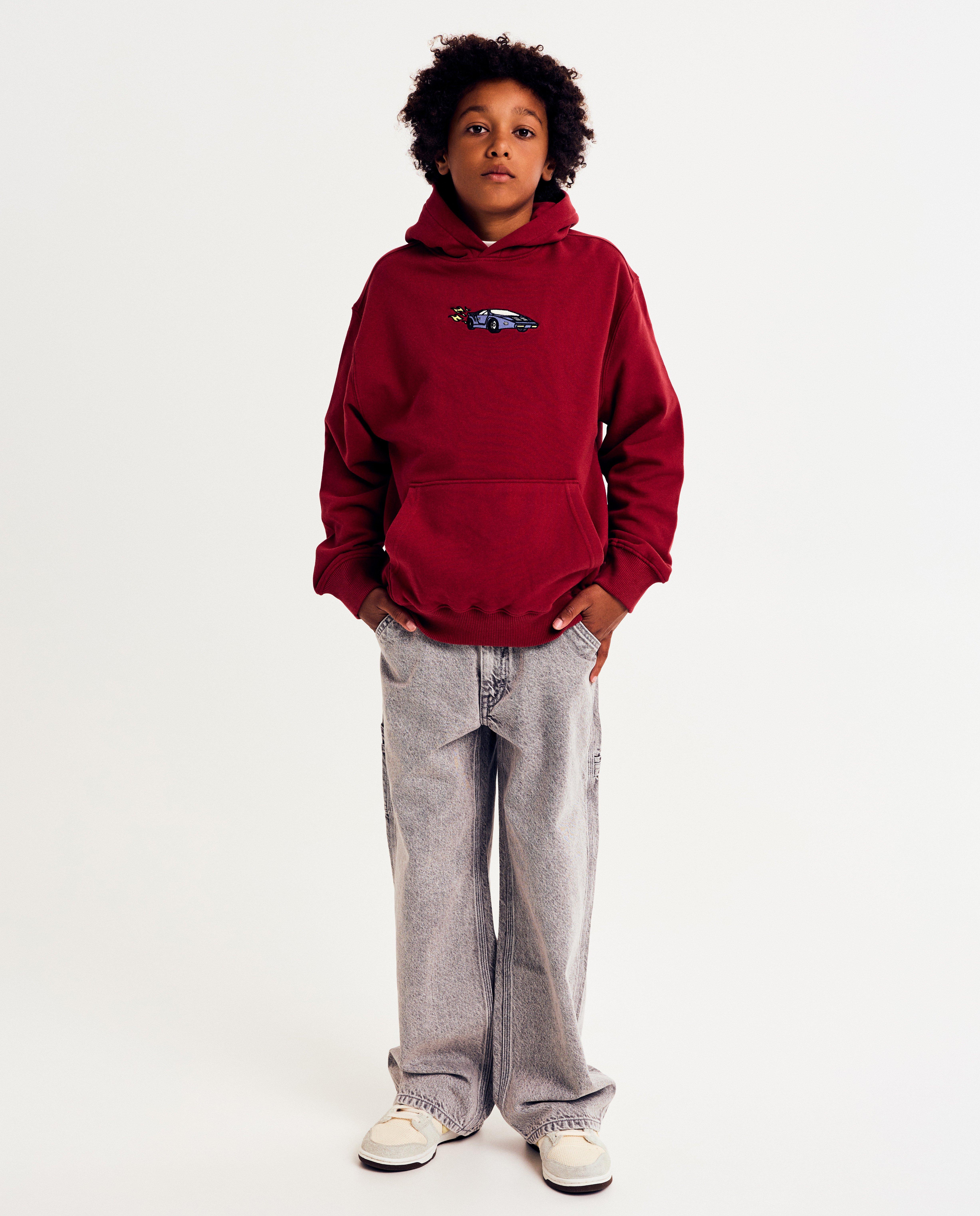 Sweaters - Hoodie met geborduurde figuur, loose fit