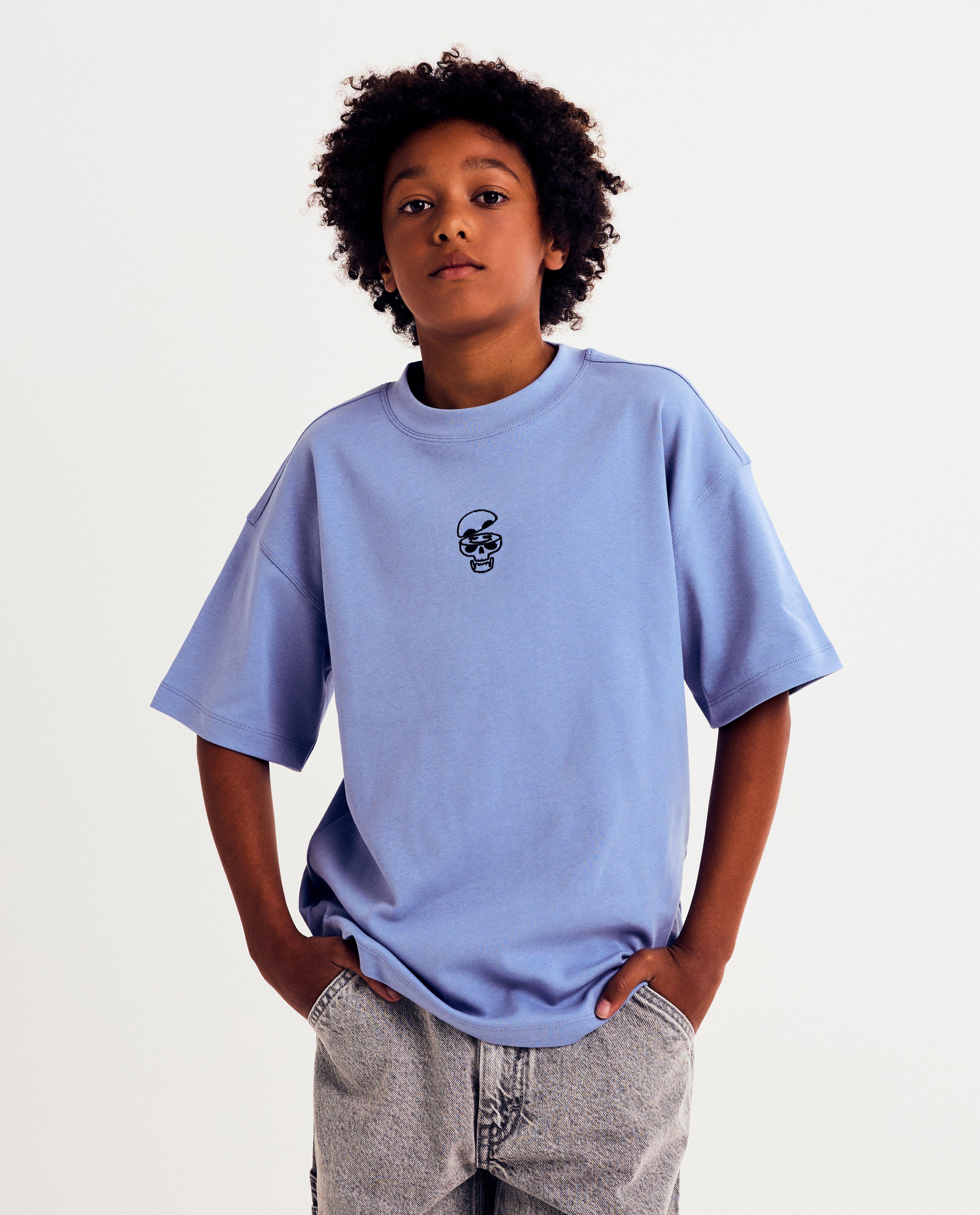 T-shirts - T-shirt met geborduurde auto, loose fit