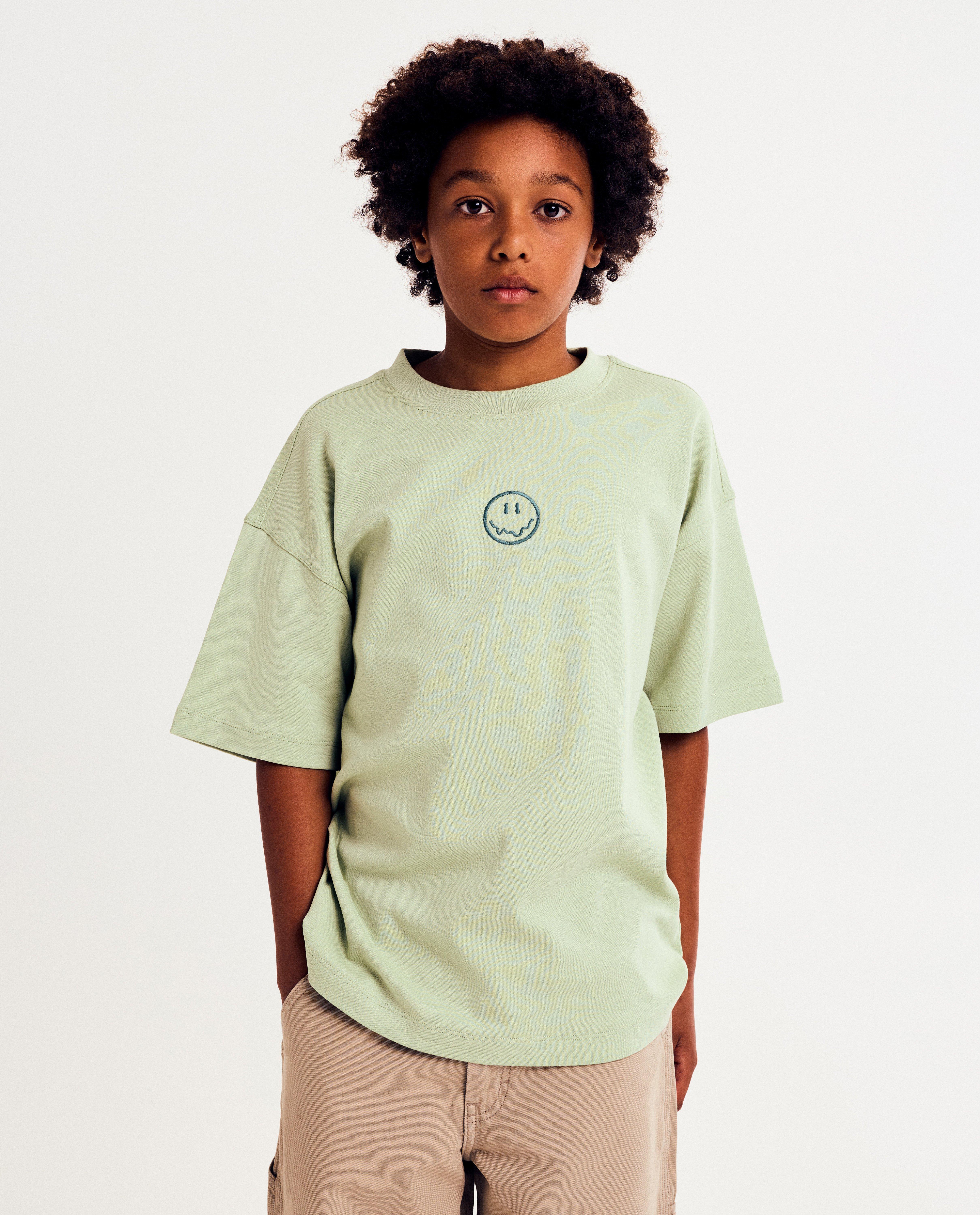 T-shirt met geborduurde auto, loose fit