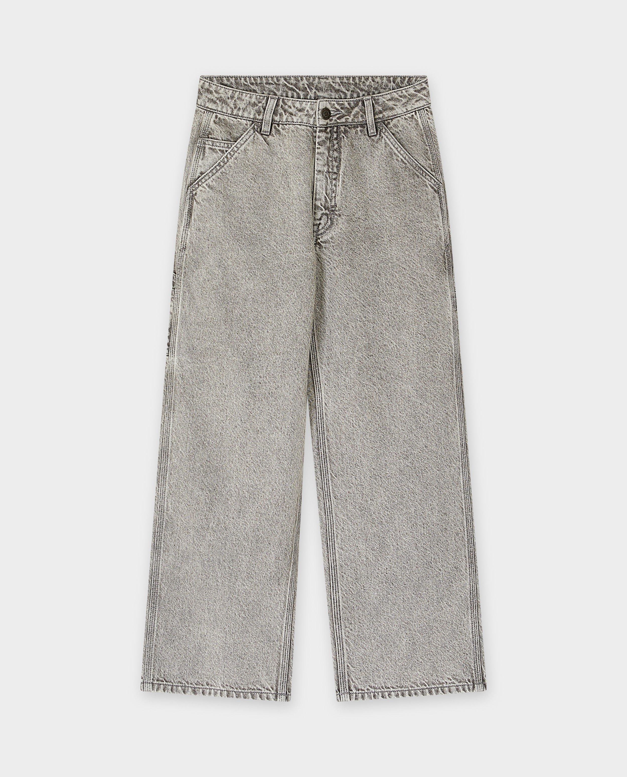 Jeans - Grijze jeans met carpenter detail, skater fit