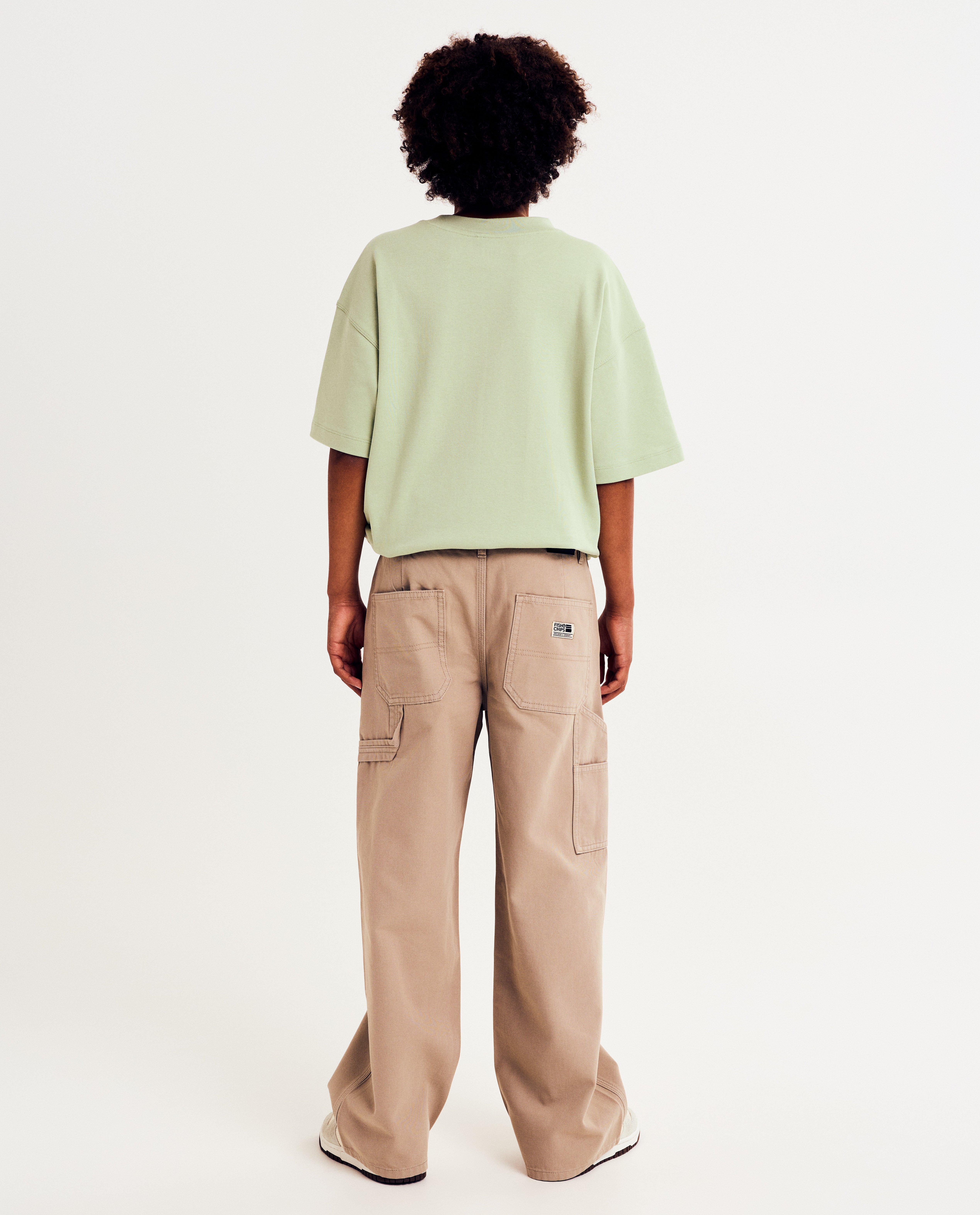 Broeken - Lichtbruine broek met carpenter detail, skater fit