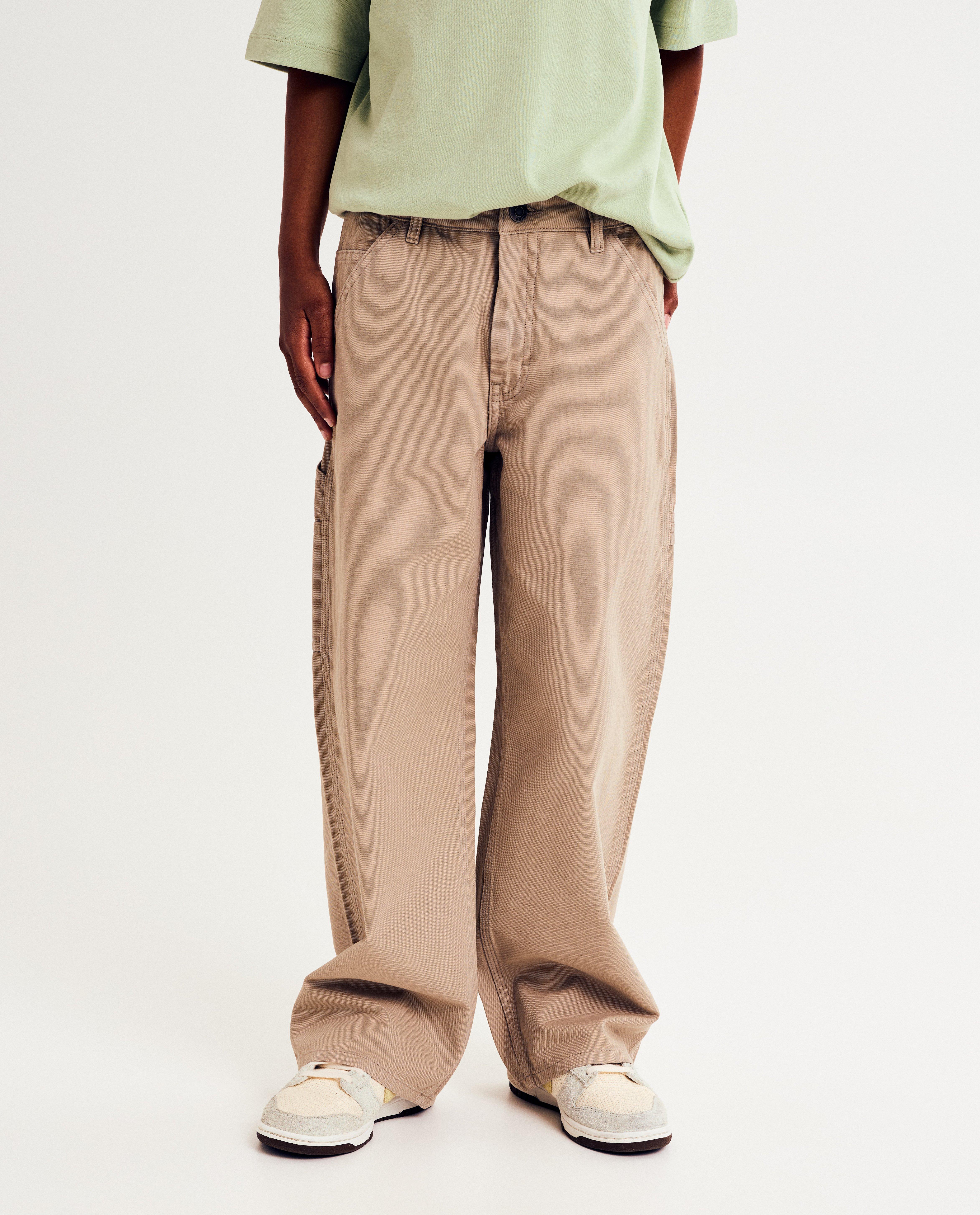 Broeken - Lichtbruine broek met carpenter detail, skater fit