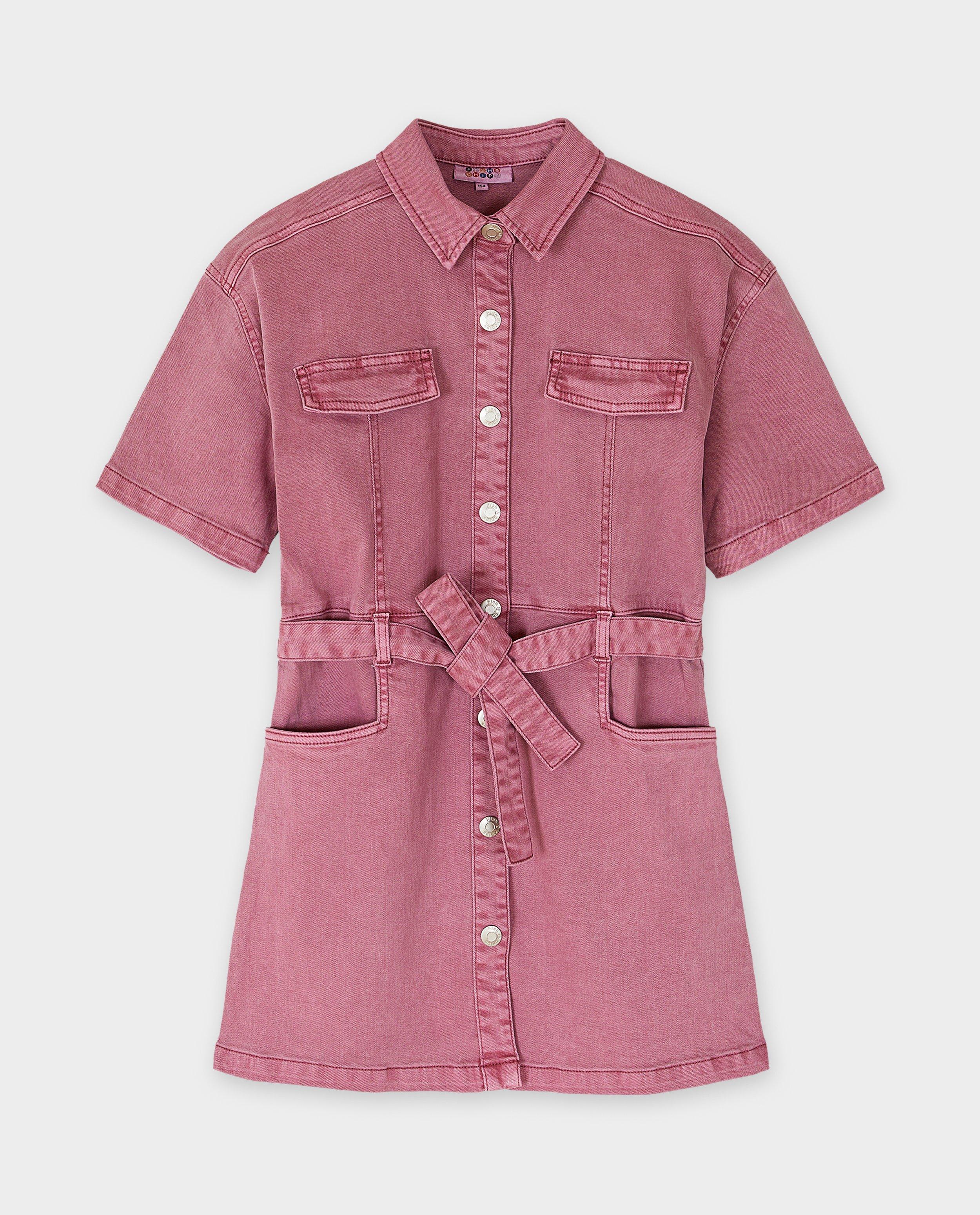 Kleedjes - Roze jeansjurk