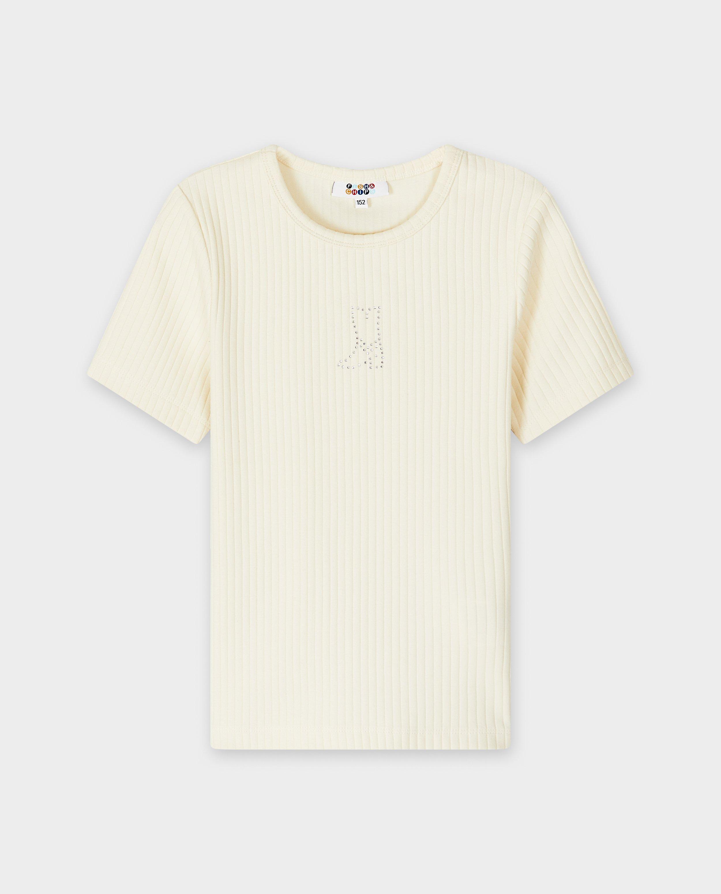 T-shirts - T-shirt met cowboylaars van strass-steentjes