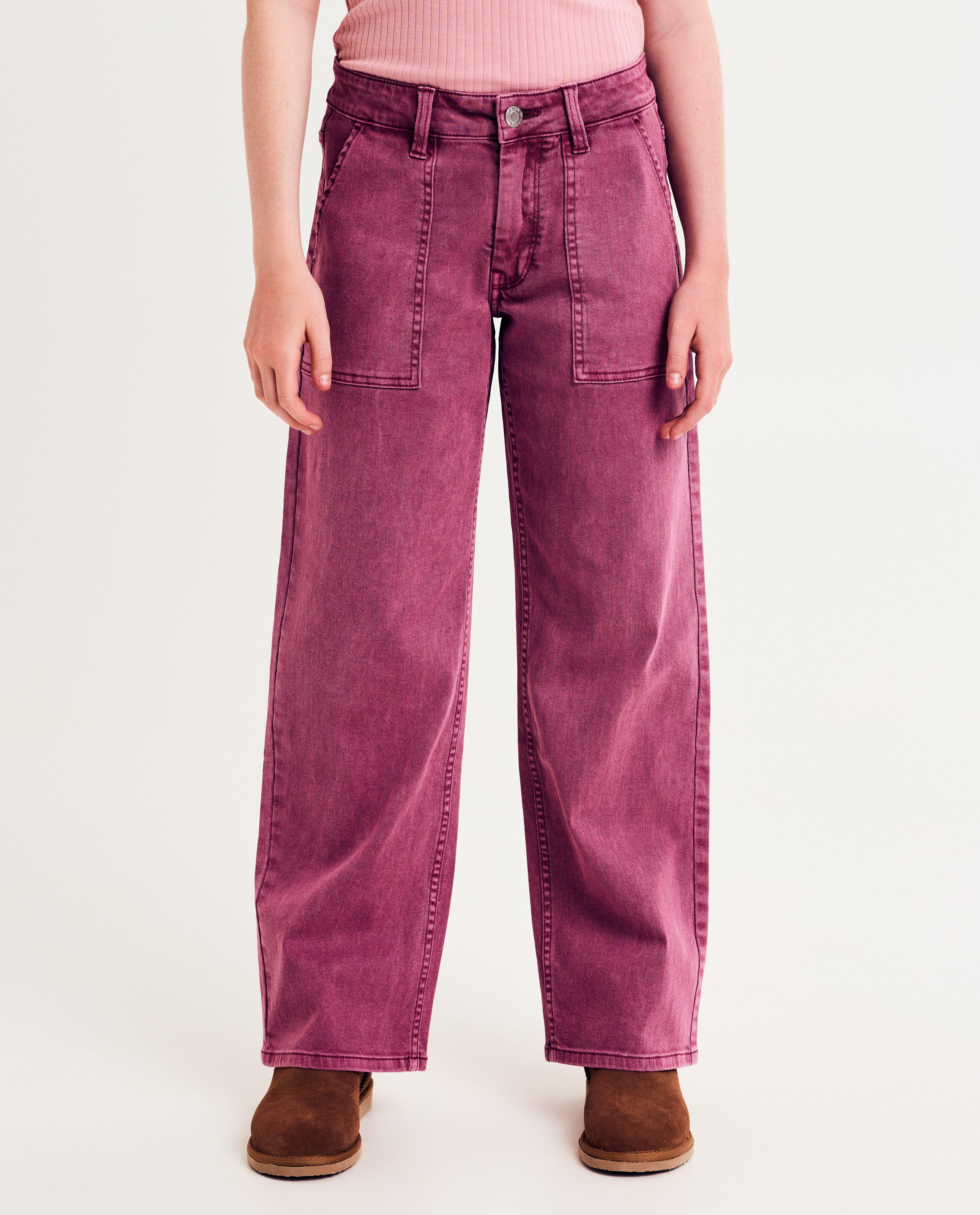 Broeken - Roze jeans, straight fit