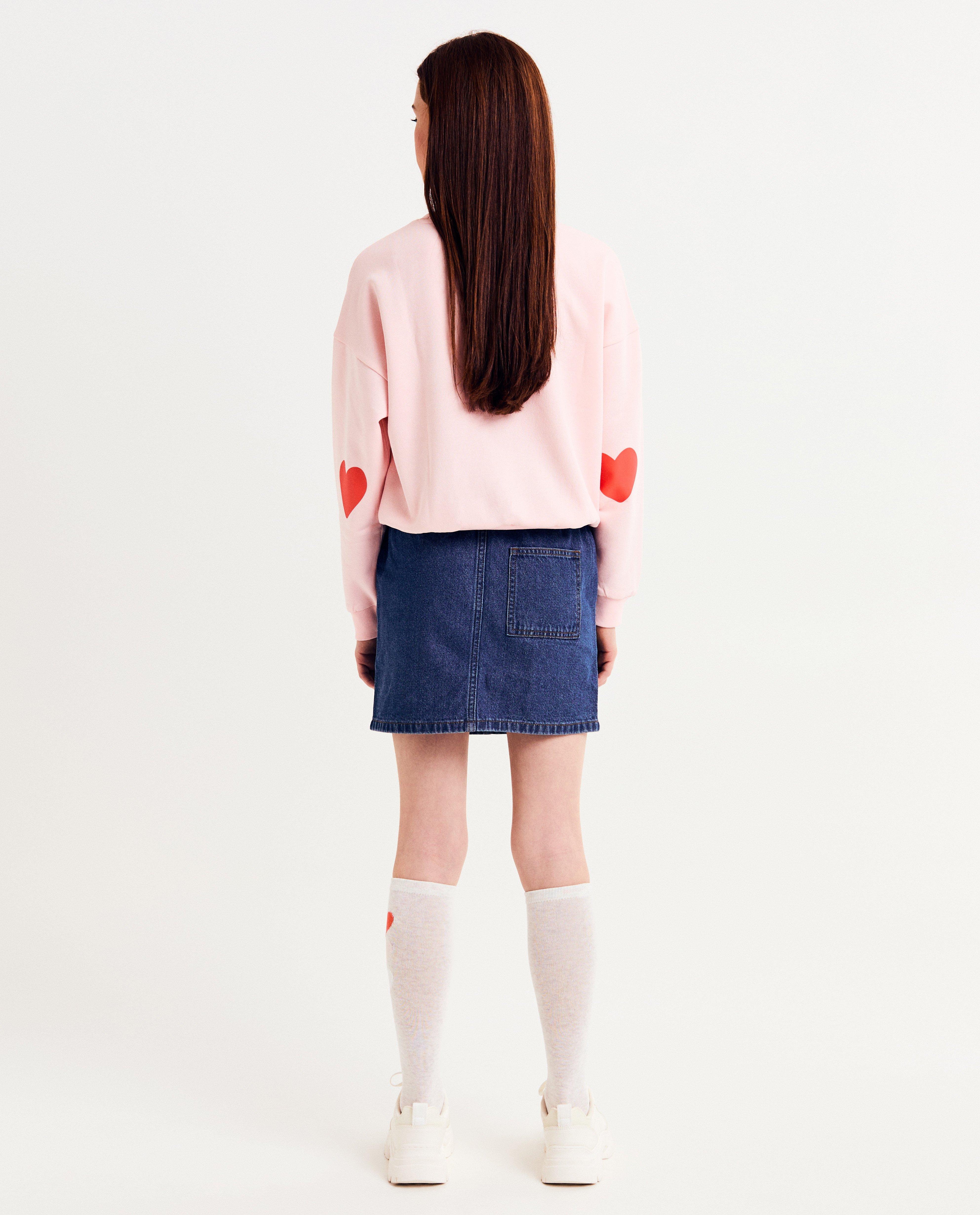 Sweaters - Sweater met opschrift in reliëf, oversized fit