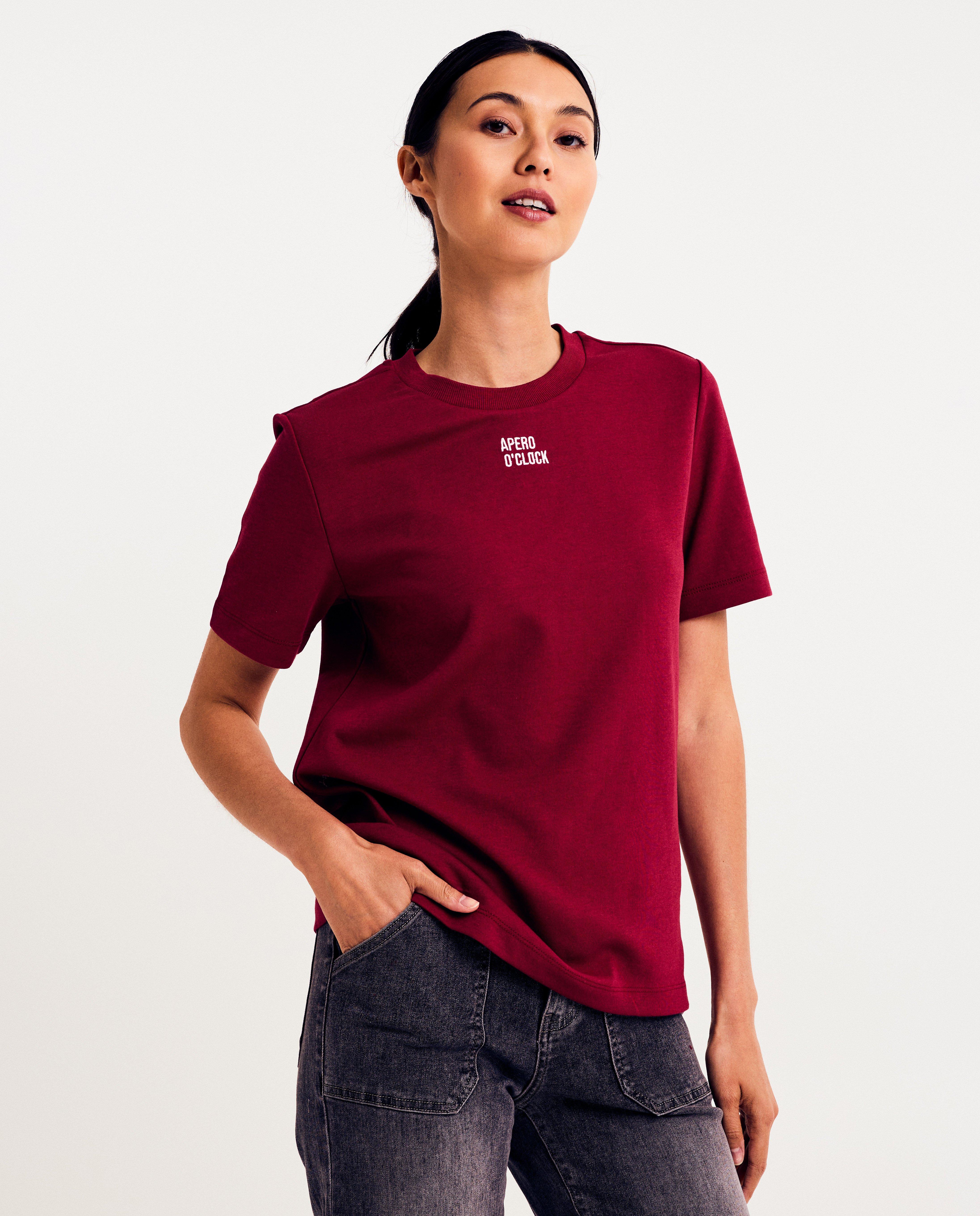 T-shirts - T-shirt met geborduurd opschrift, relaxed fit