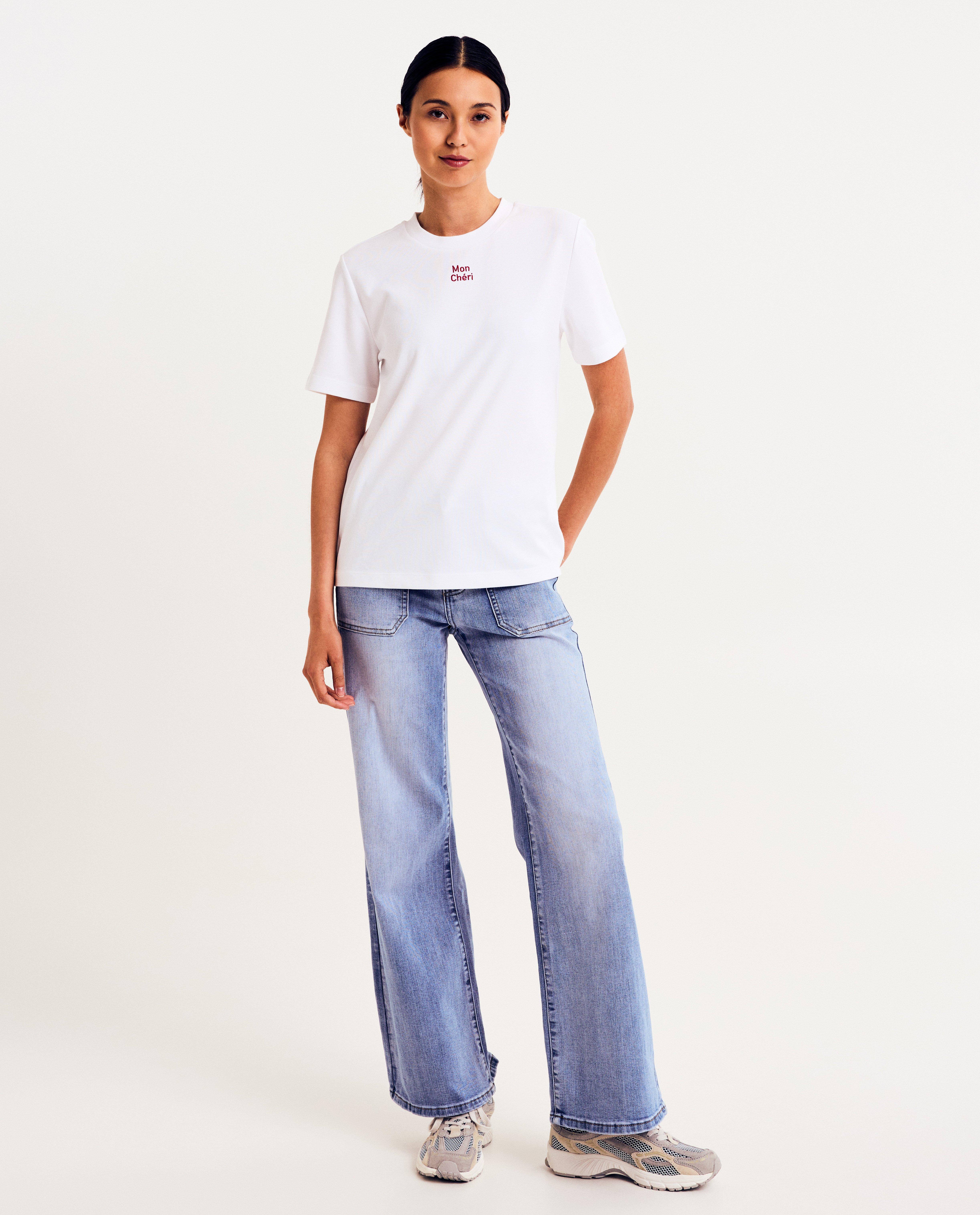 T-shirts - T-shirt met geborduurd opschrift, relaxed fit