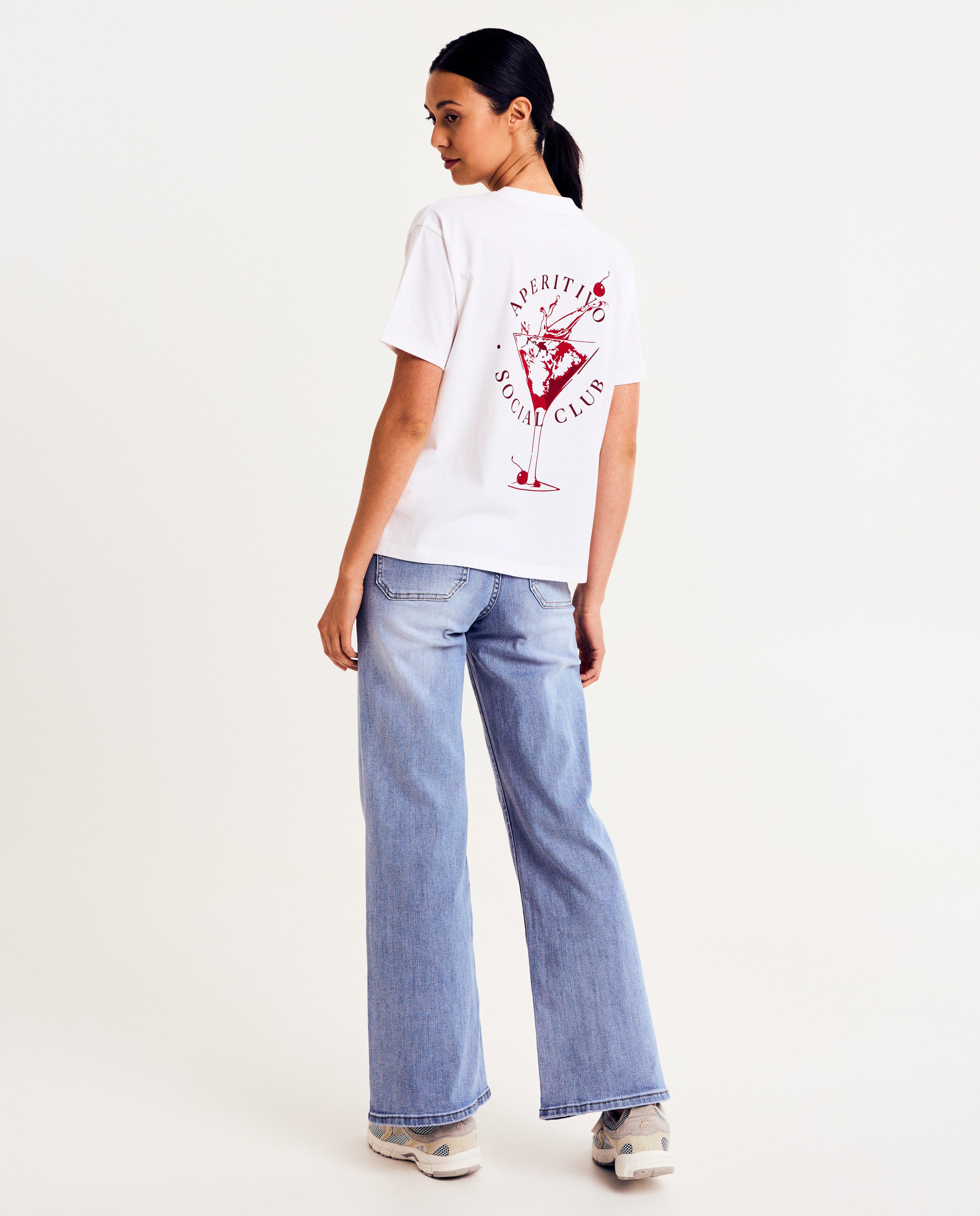 Jeans - Blauwe jeans, flared fit
