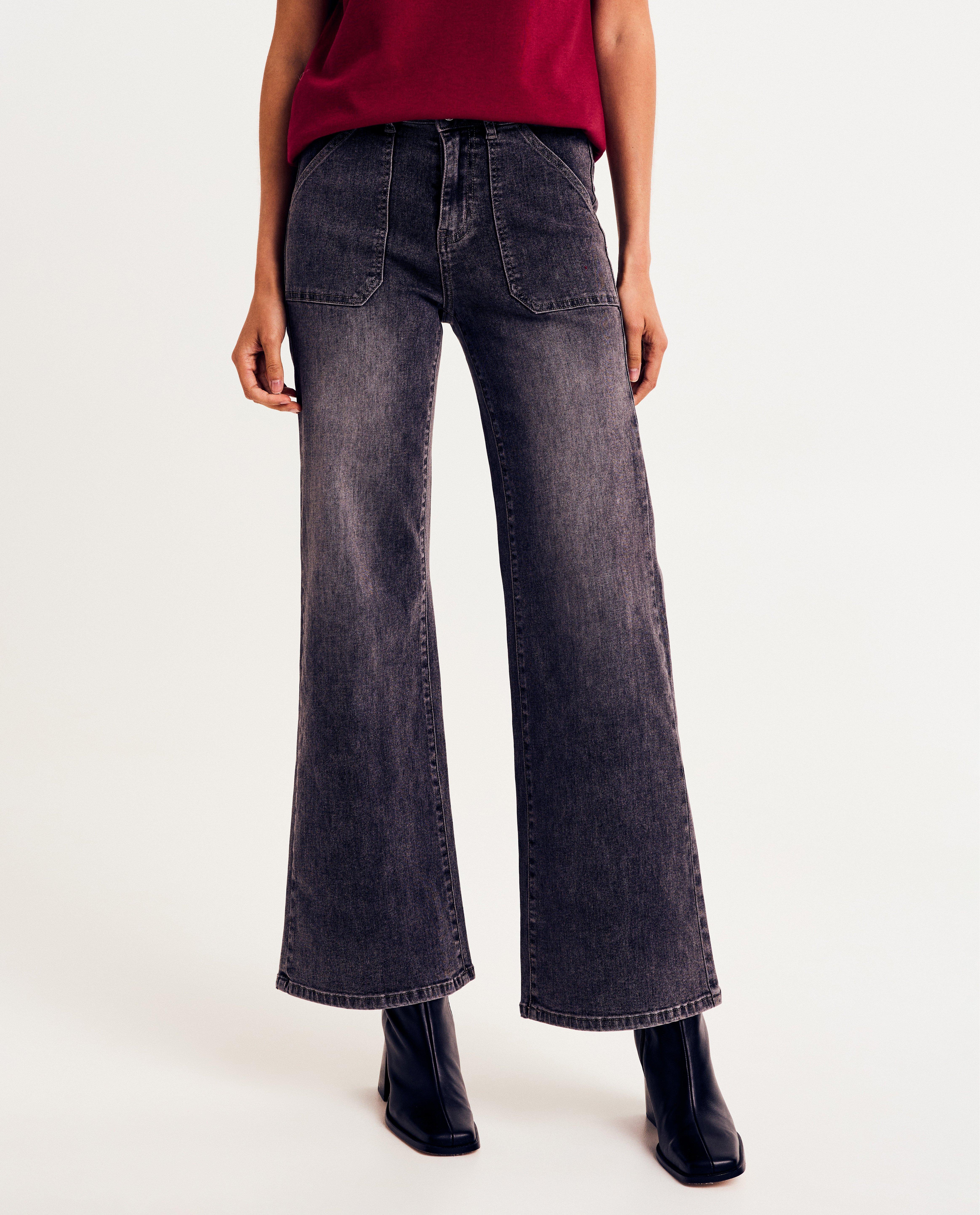 Jeans - Blauwe jeans, flared fit