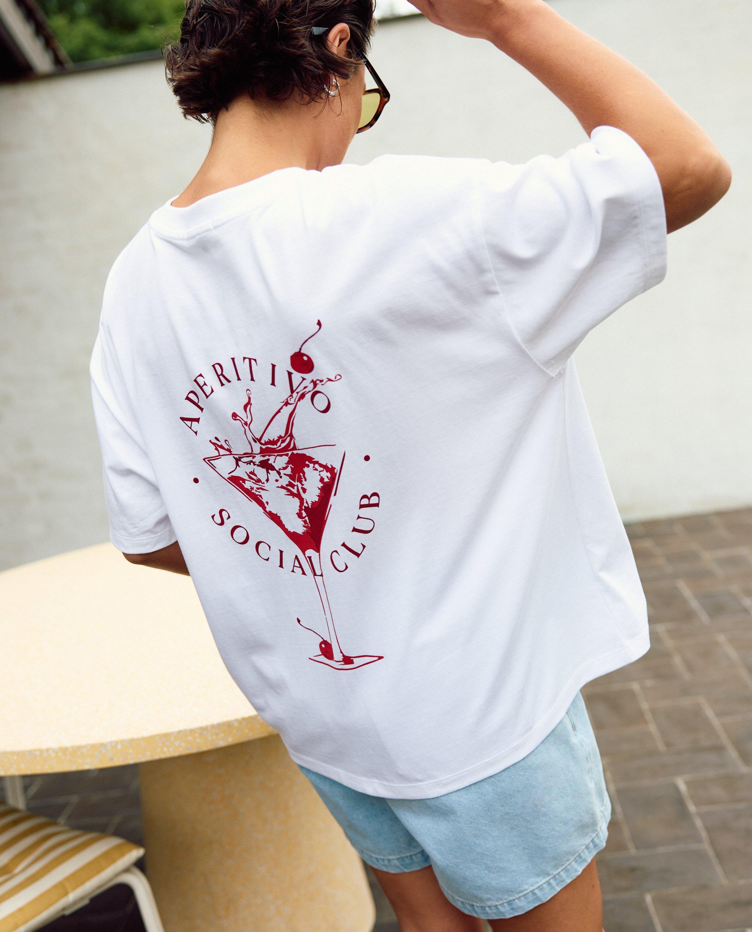 T-shirt met backprint, loose fit - null - Sora