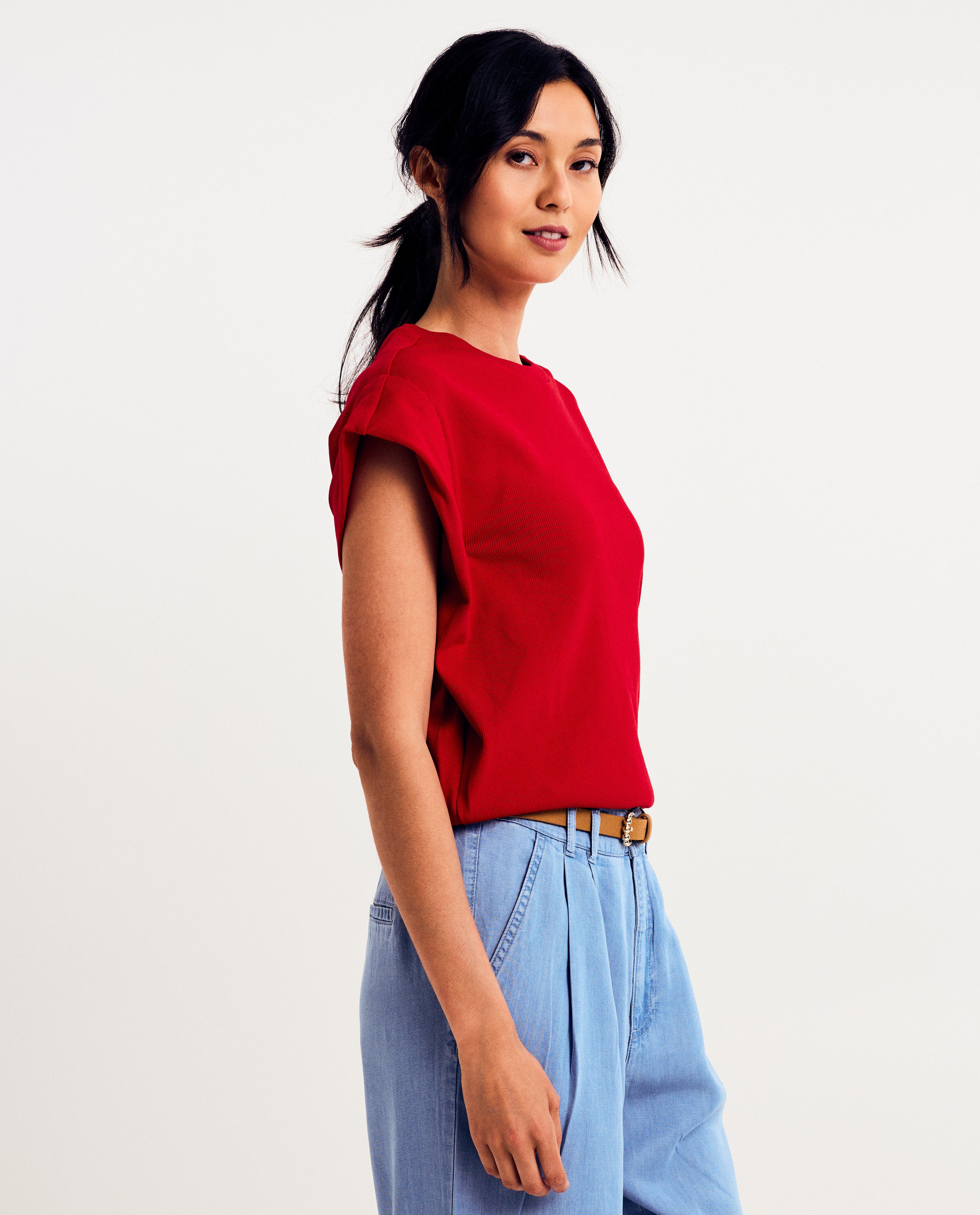 Rood T-shirt, relaxed fit - null - Sora