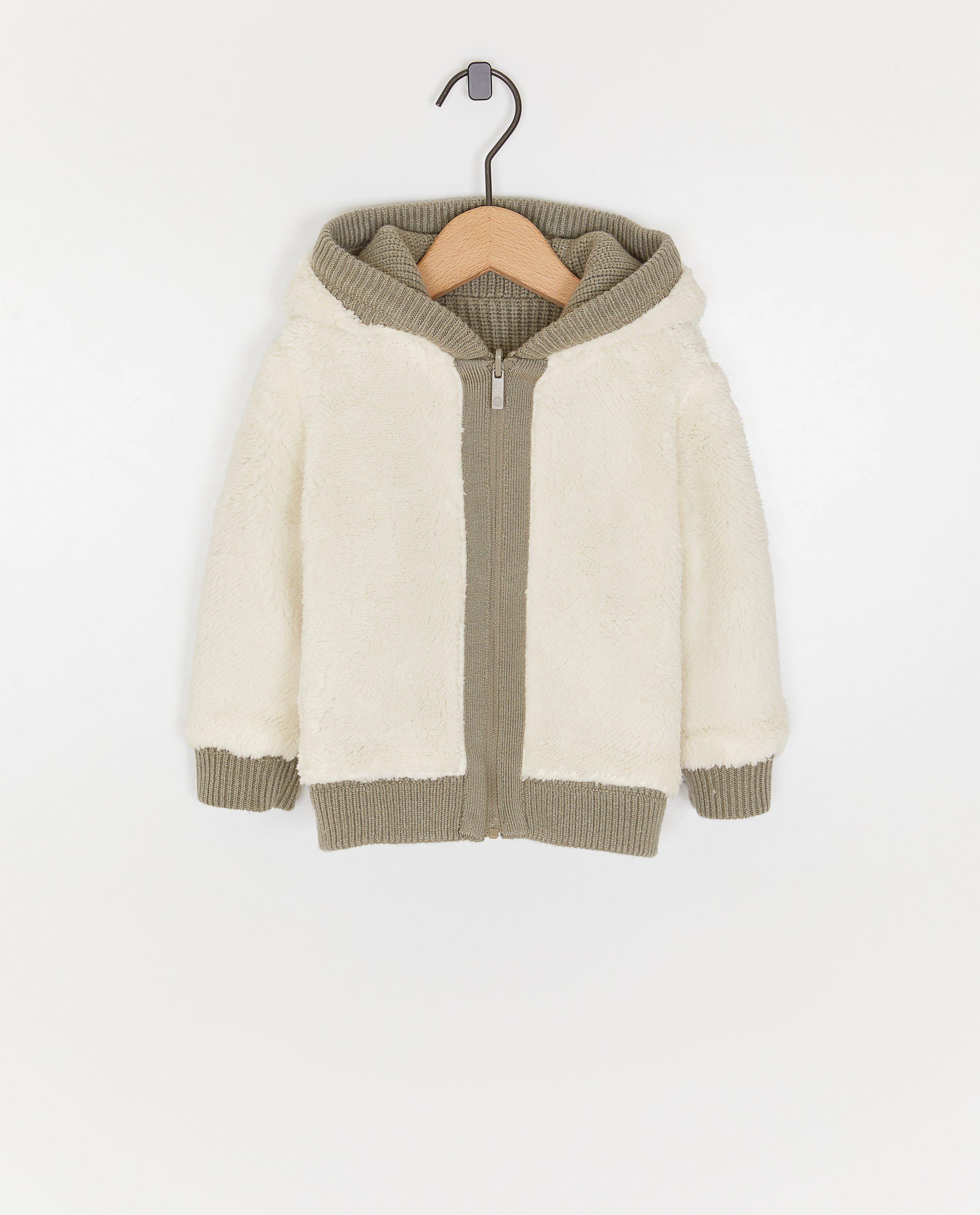 Gilet r&eacute;versible avec de la peluche - D&eacute;tails du produit - khaki - image num&eacute;ro 3