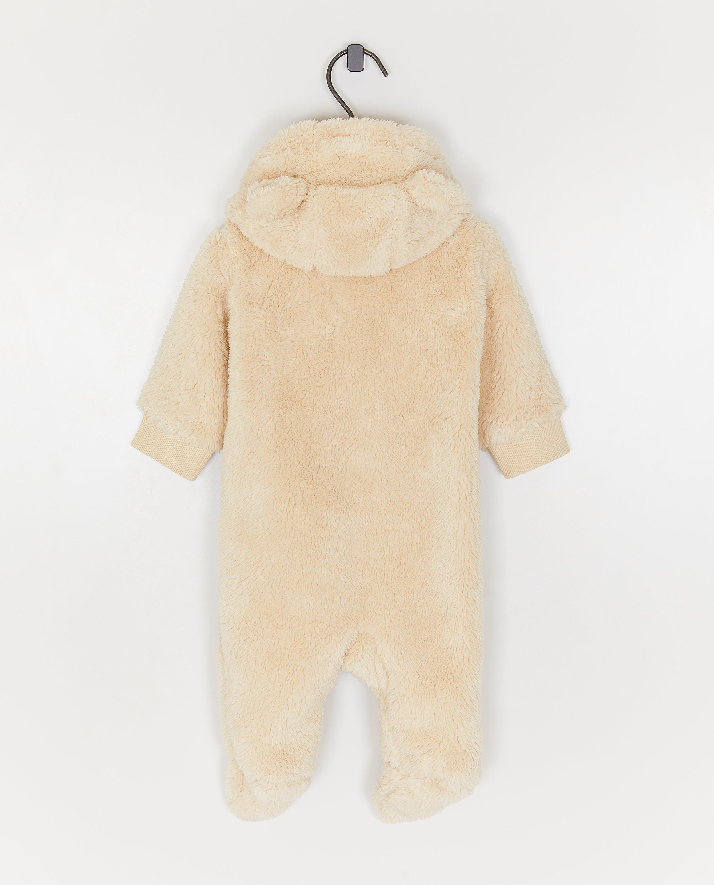 Combinaison en peluche de polyester recycl&eacute; - D&eacute;tails du produit - beige clair - image num&eacute;ro 2