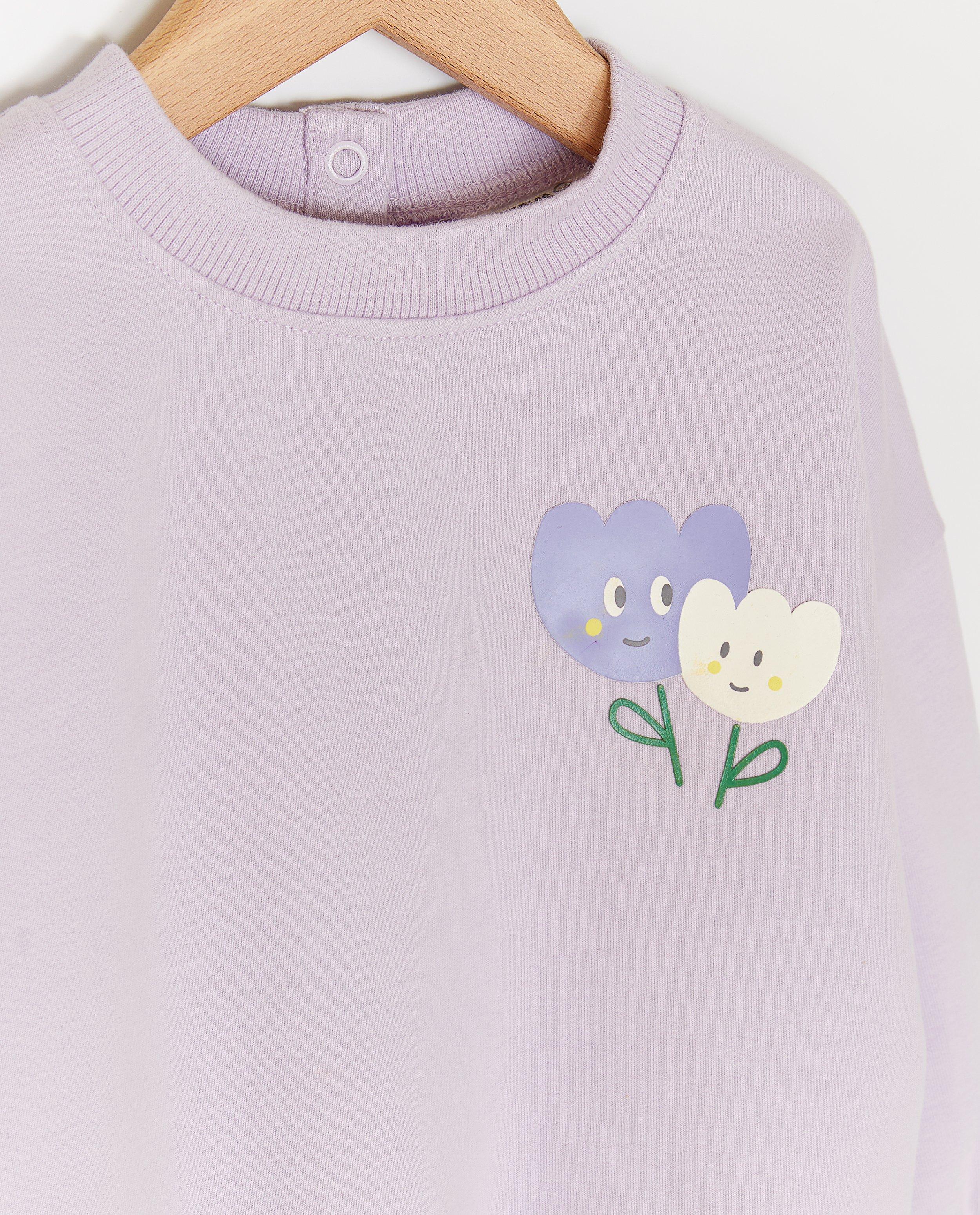 Sweaters - Sweater met reliëfprint bloemen, loose fit